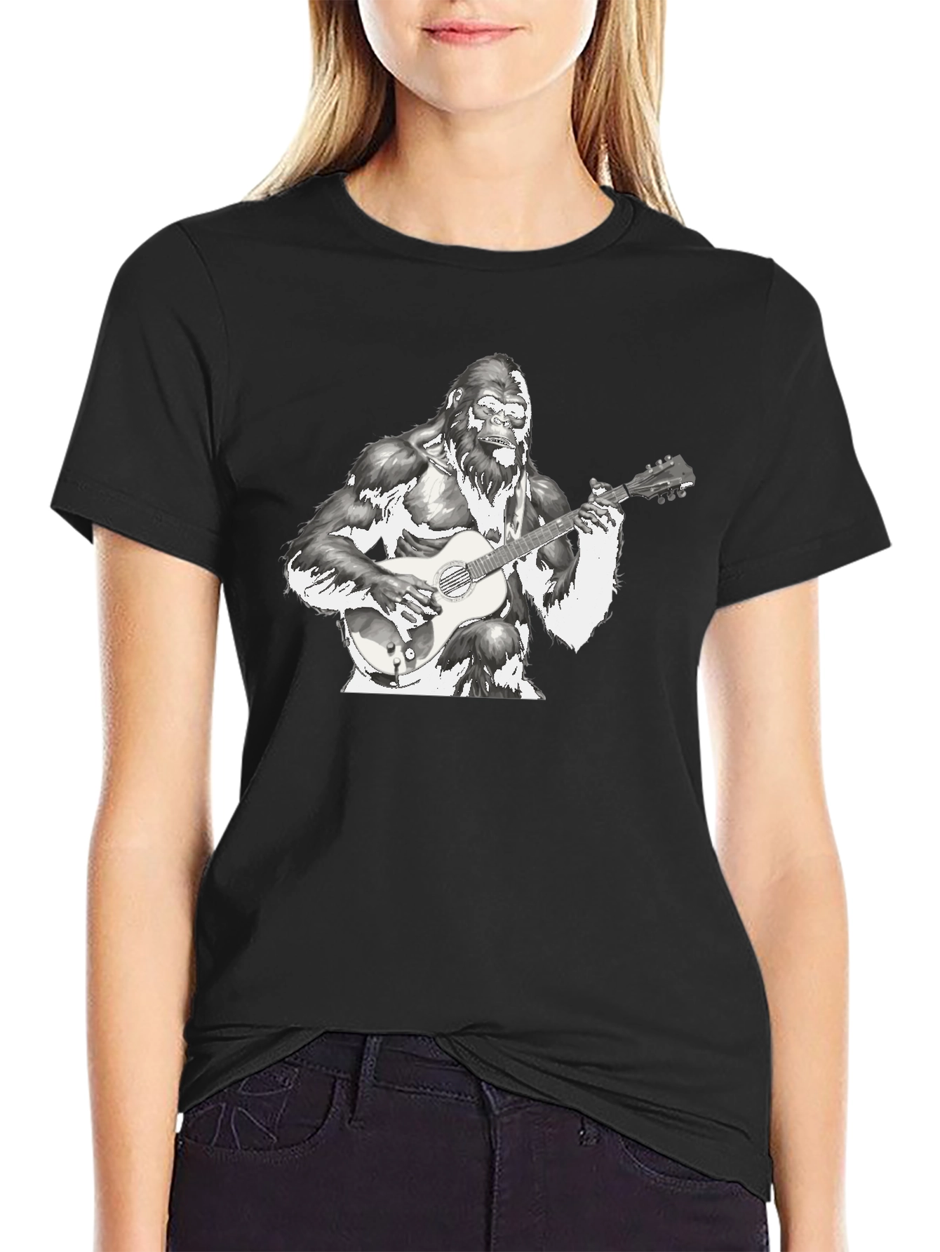 Gorilla Guitarist T-Shirt - Cool Graphic Tee
