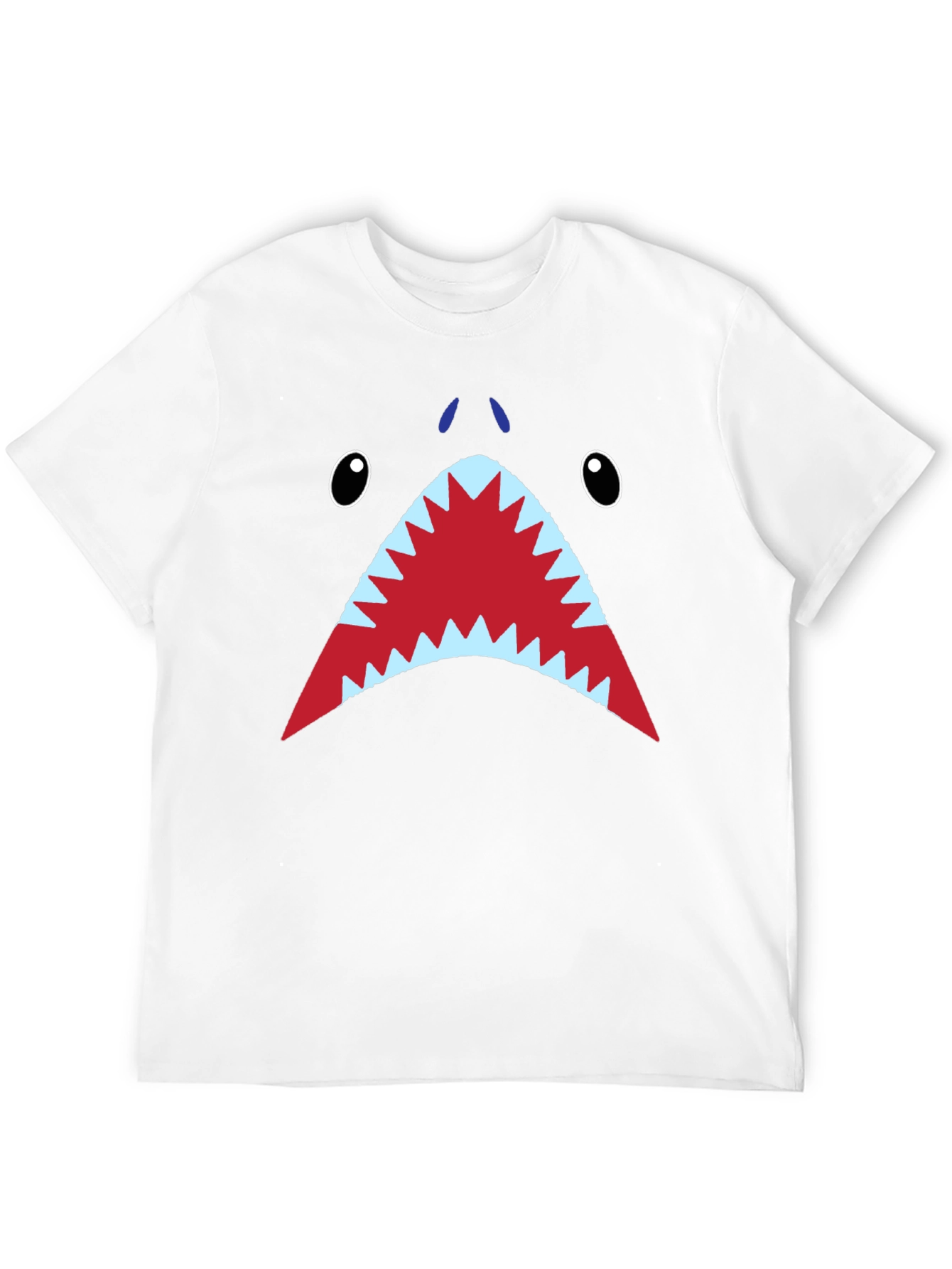 Shark Face Graphic Mens T-Shirt