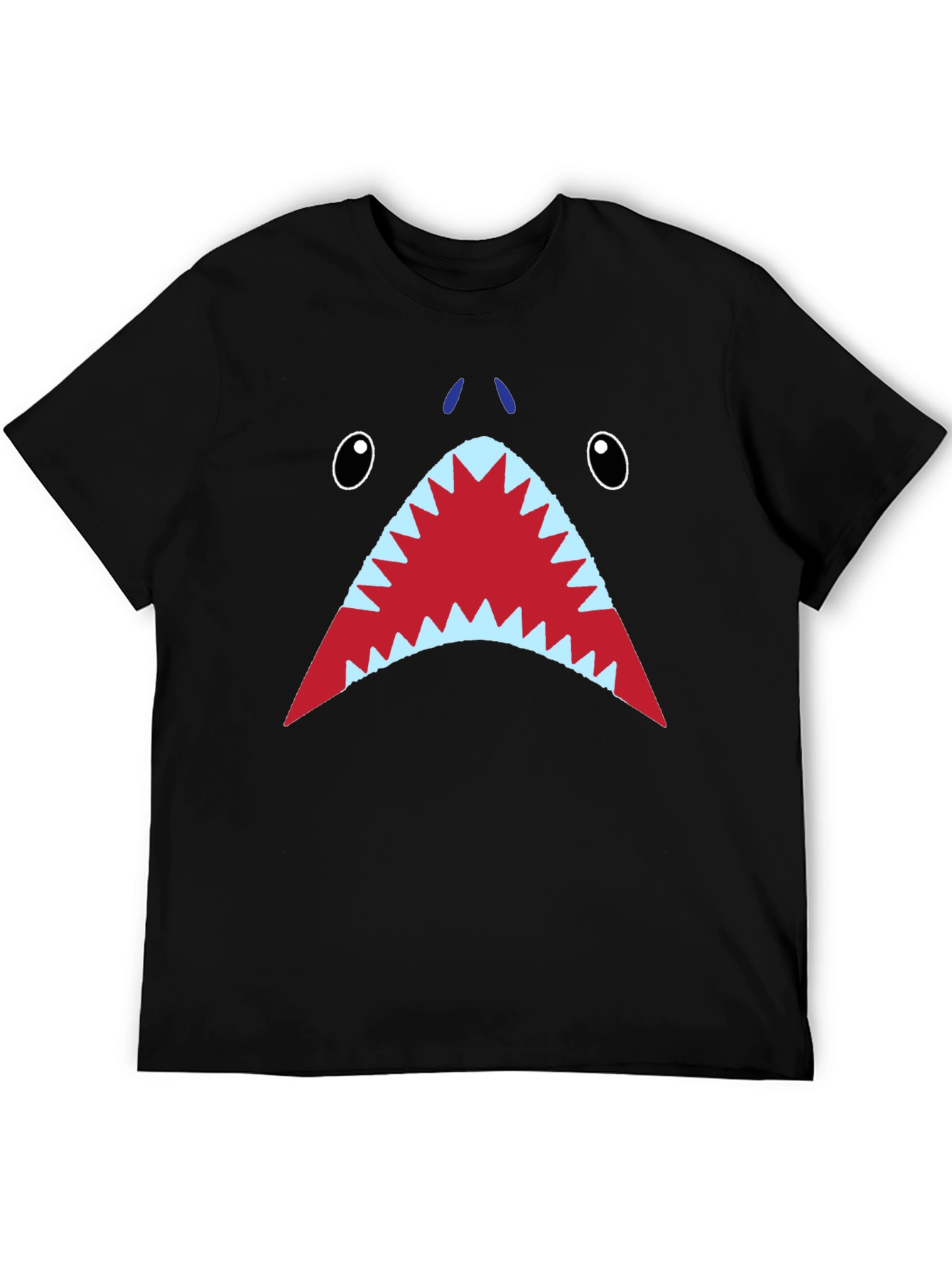 Shark Face Graphic Mens T-Shirt