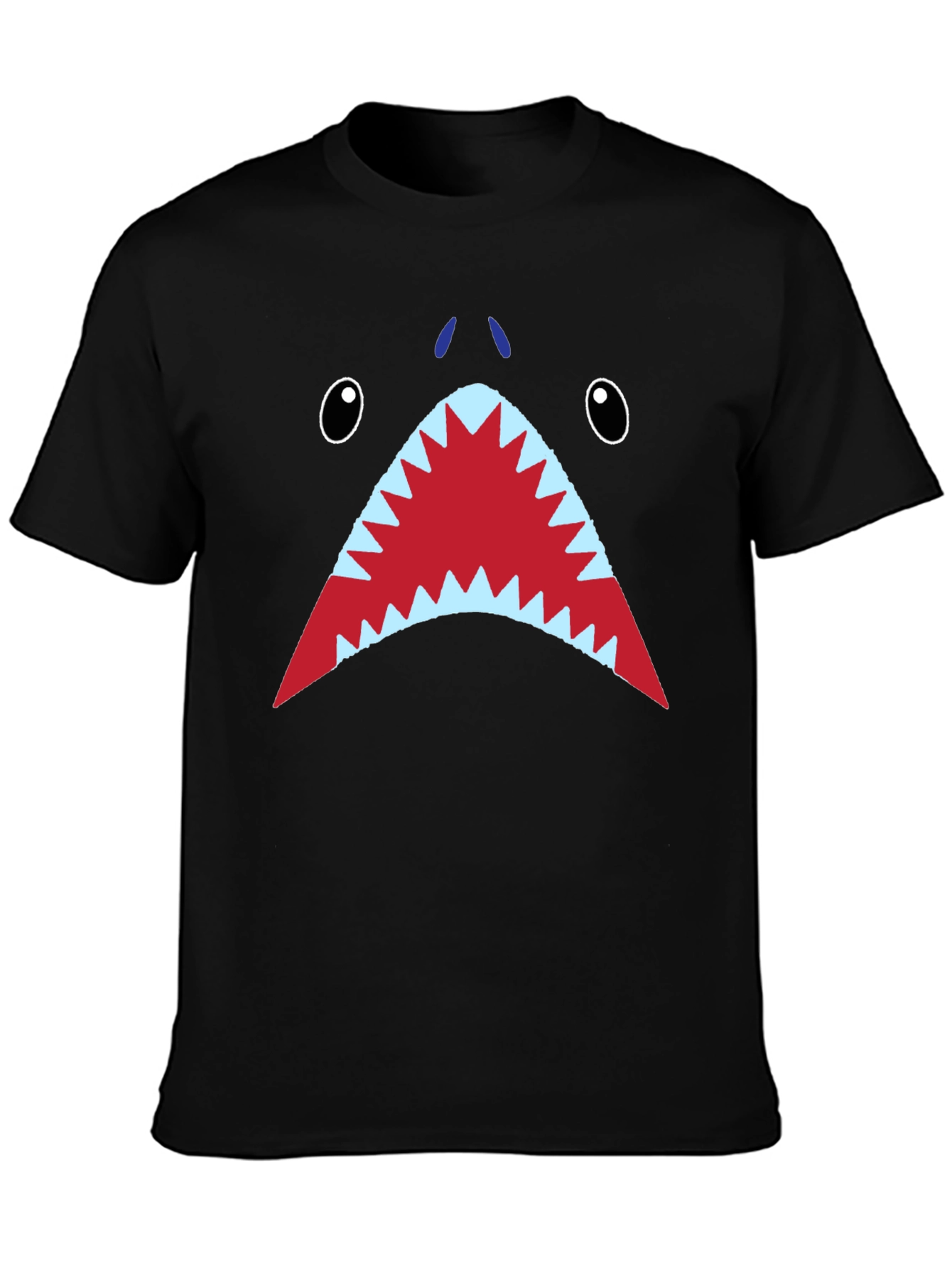 Shark Face Graphic Mens T-Shirt
