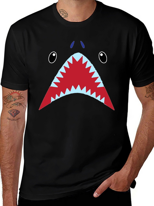 Shark Face Graphic Mens T-Shirt
