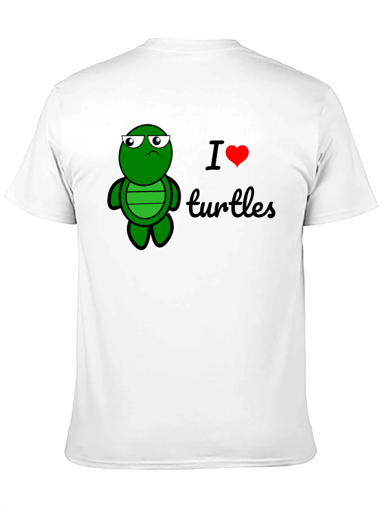 I Heart Turtles Graphic Tee - Black Cotton