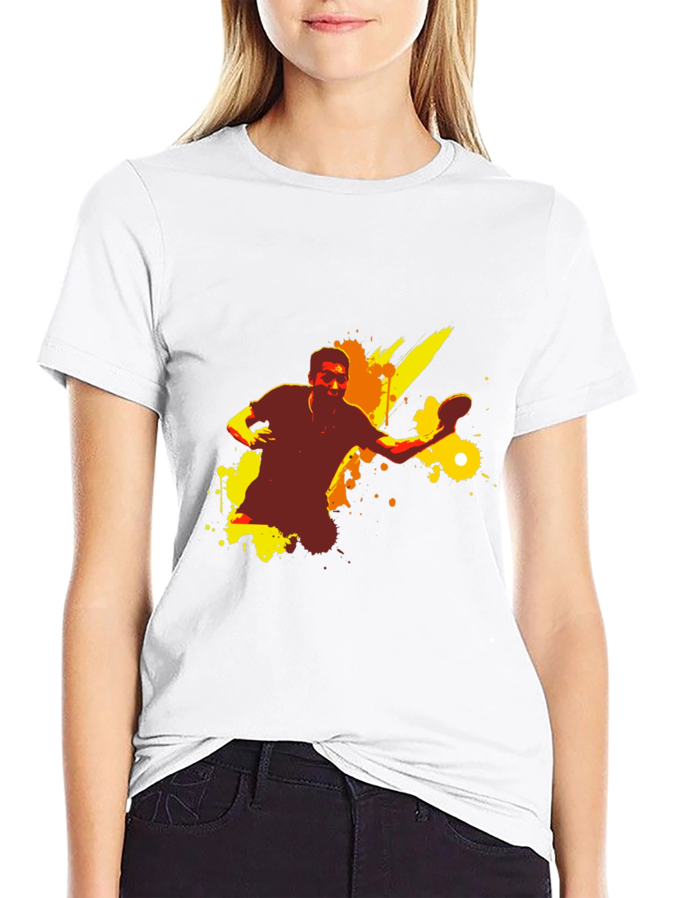 Cool Table Tennis Graphic T-Shirt