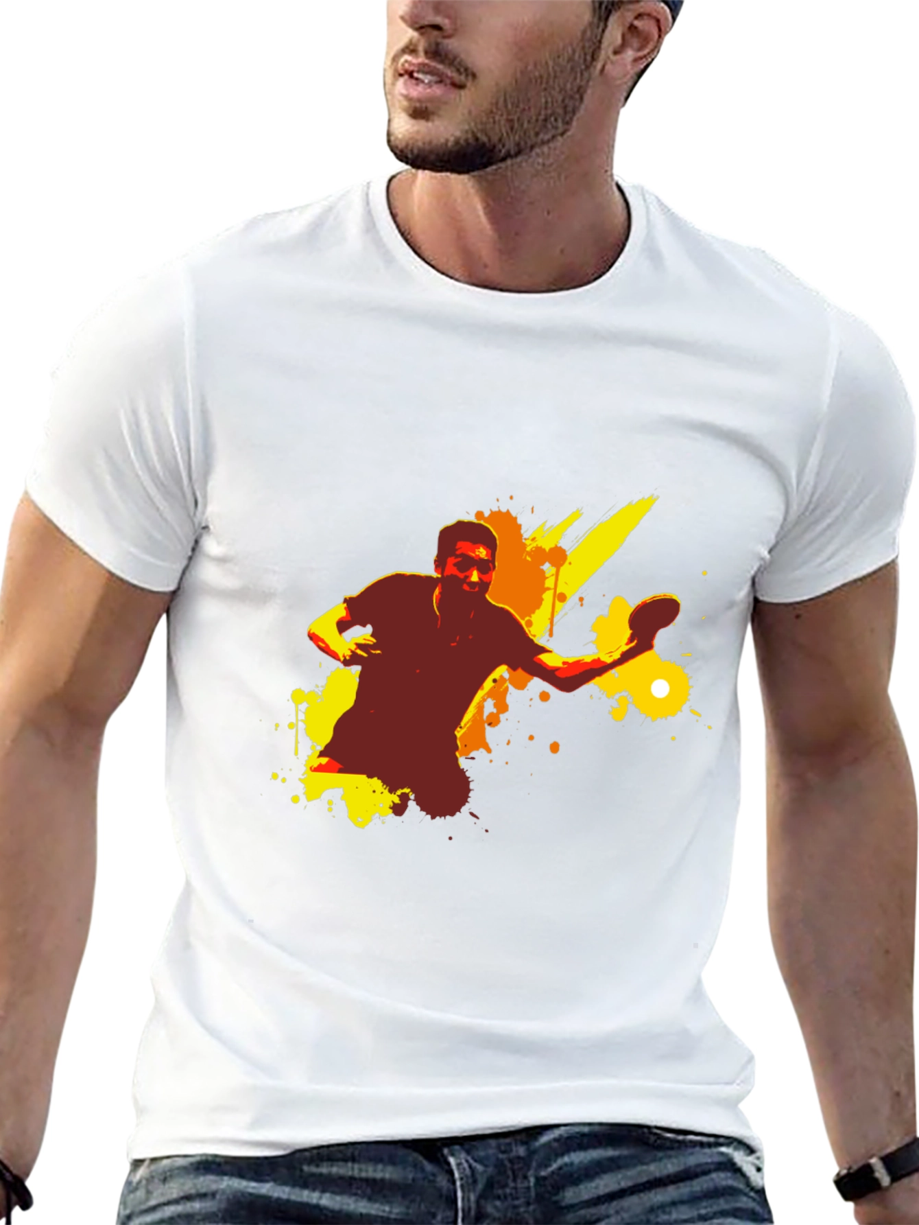 Cool Table Tennis Graphic T-Shirt