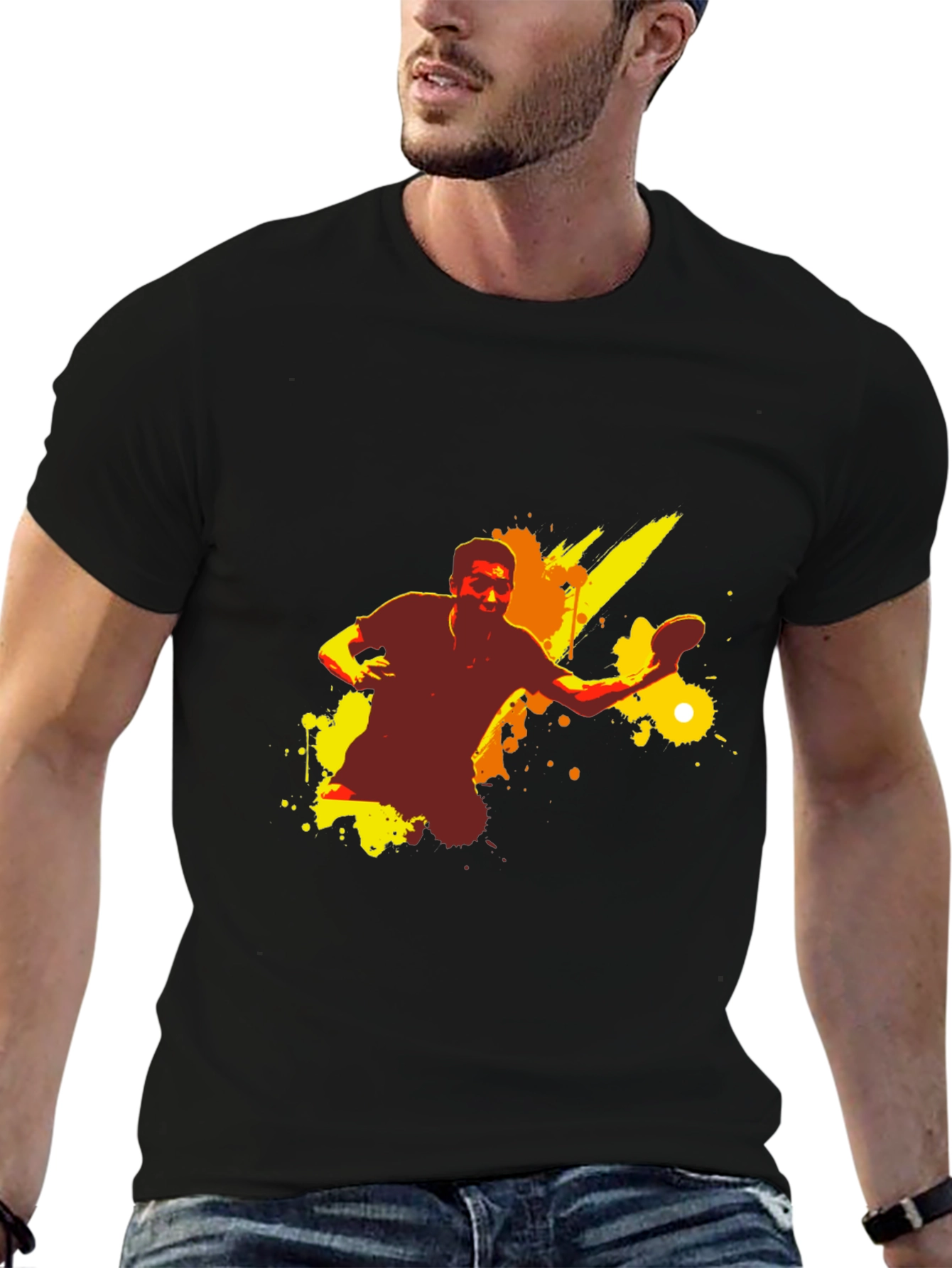 Cool Table Tennis Graphic T-Shirt