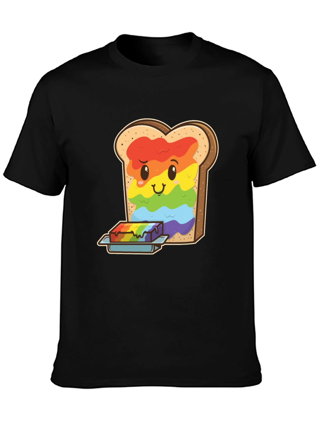 Rainbow Toast Graphic Tee - Unique Novelty Shirt