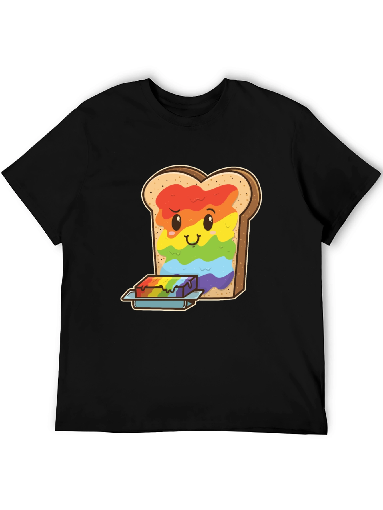 Rainbow Toast Graphic Tee - Unique Novelty Shirt