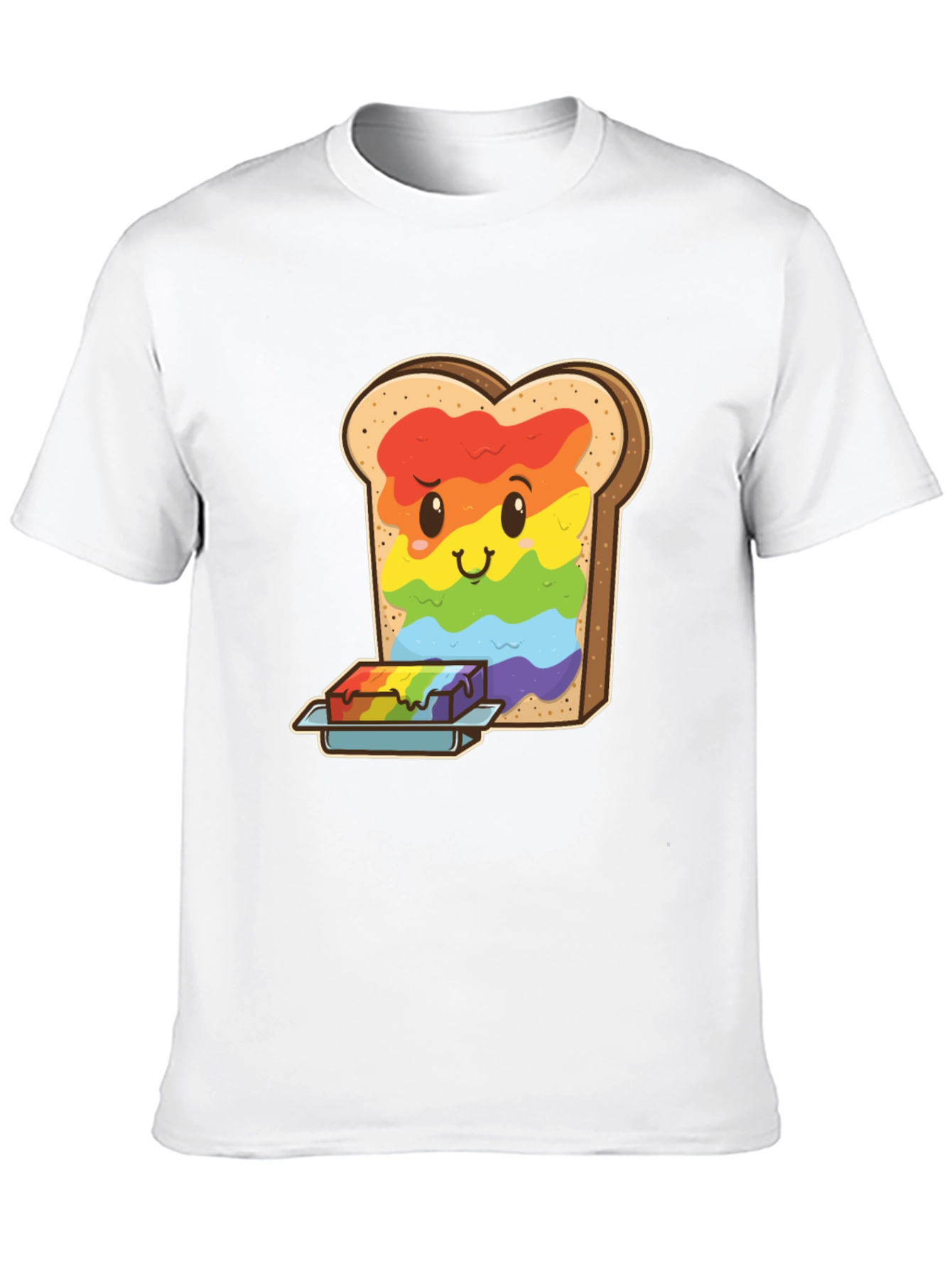 Rainbow Toast Graphic Tee - Unique Novelty Shirt