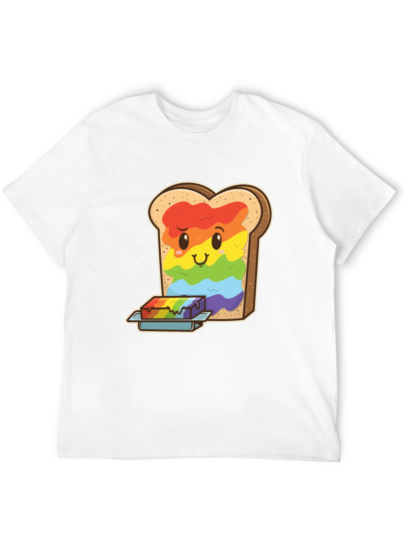 Rainbow Toast Graphic Tee - Unique Novelty Shirt