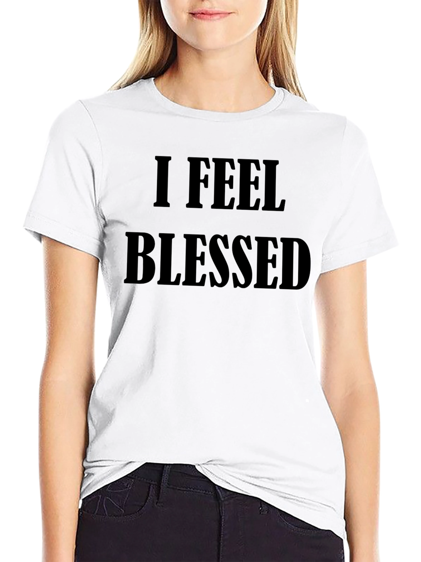 I Feel Blessed Mens Black T-Shirt