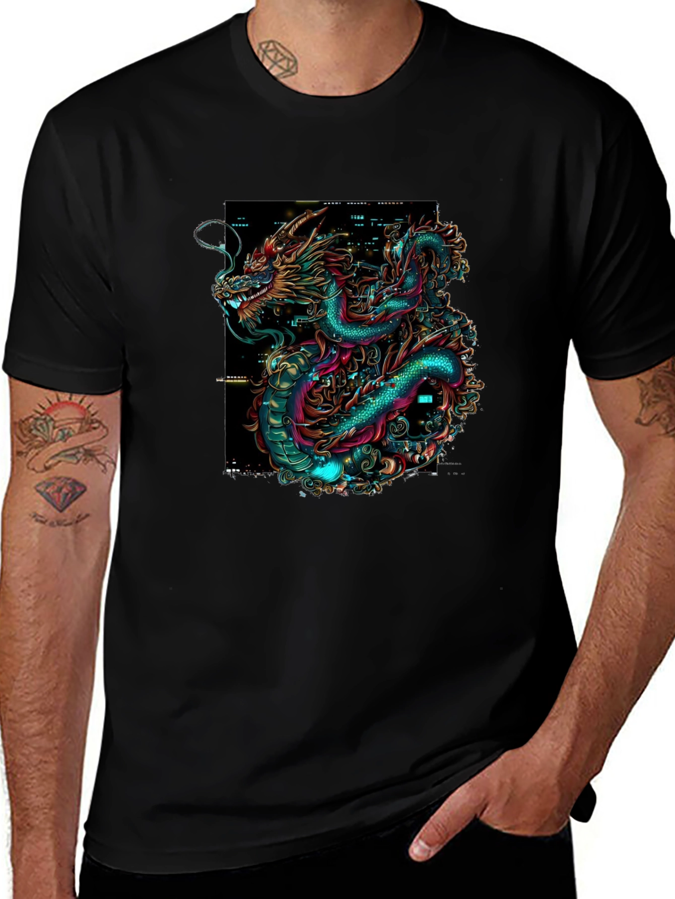 Dragon Graphic Black T-Shirt