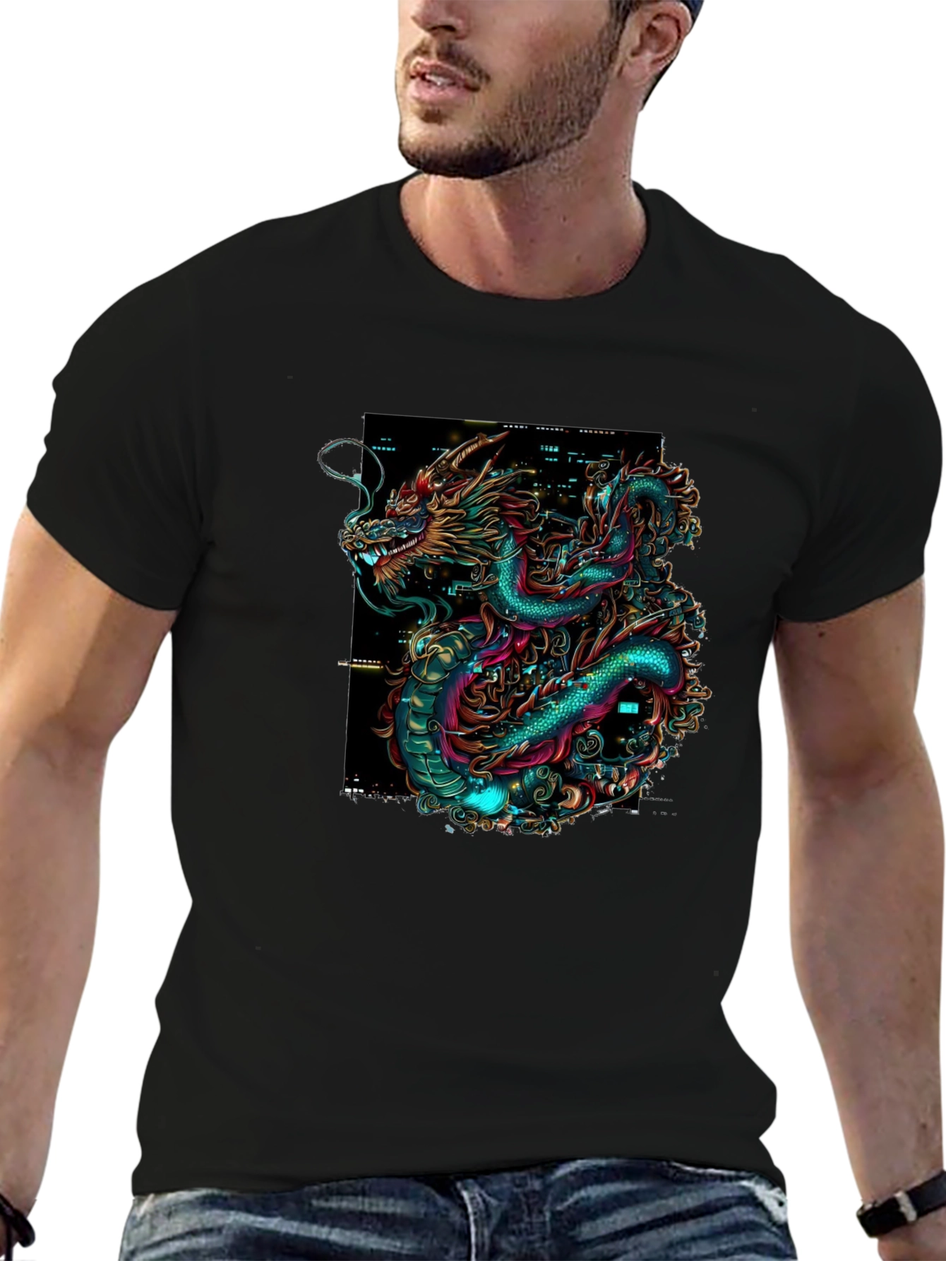 Dragon Graphic Black T-Shirt