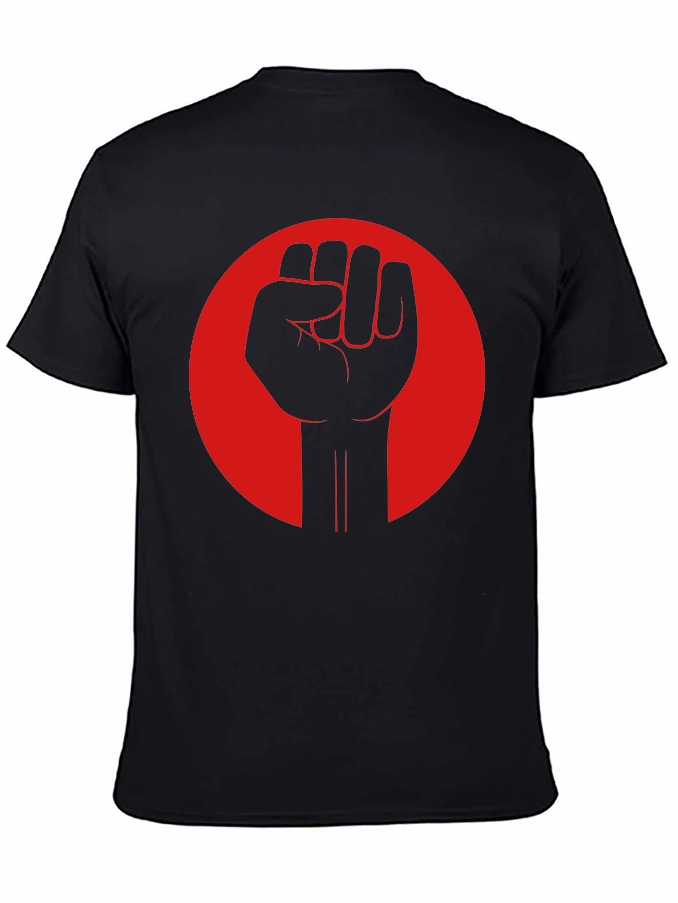 Revolution Fist Graphic Tee - Bold Black Cotton T-Shirt