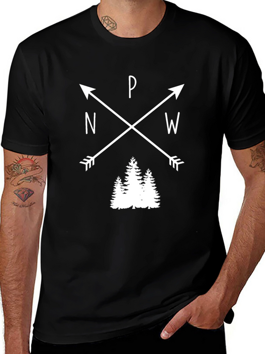 PNW Arrow Pine Tree T-Shirt - Nature Inspired Graphic Tee