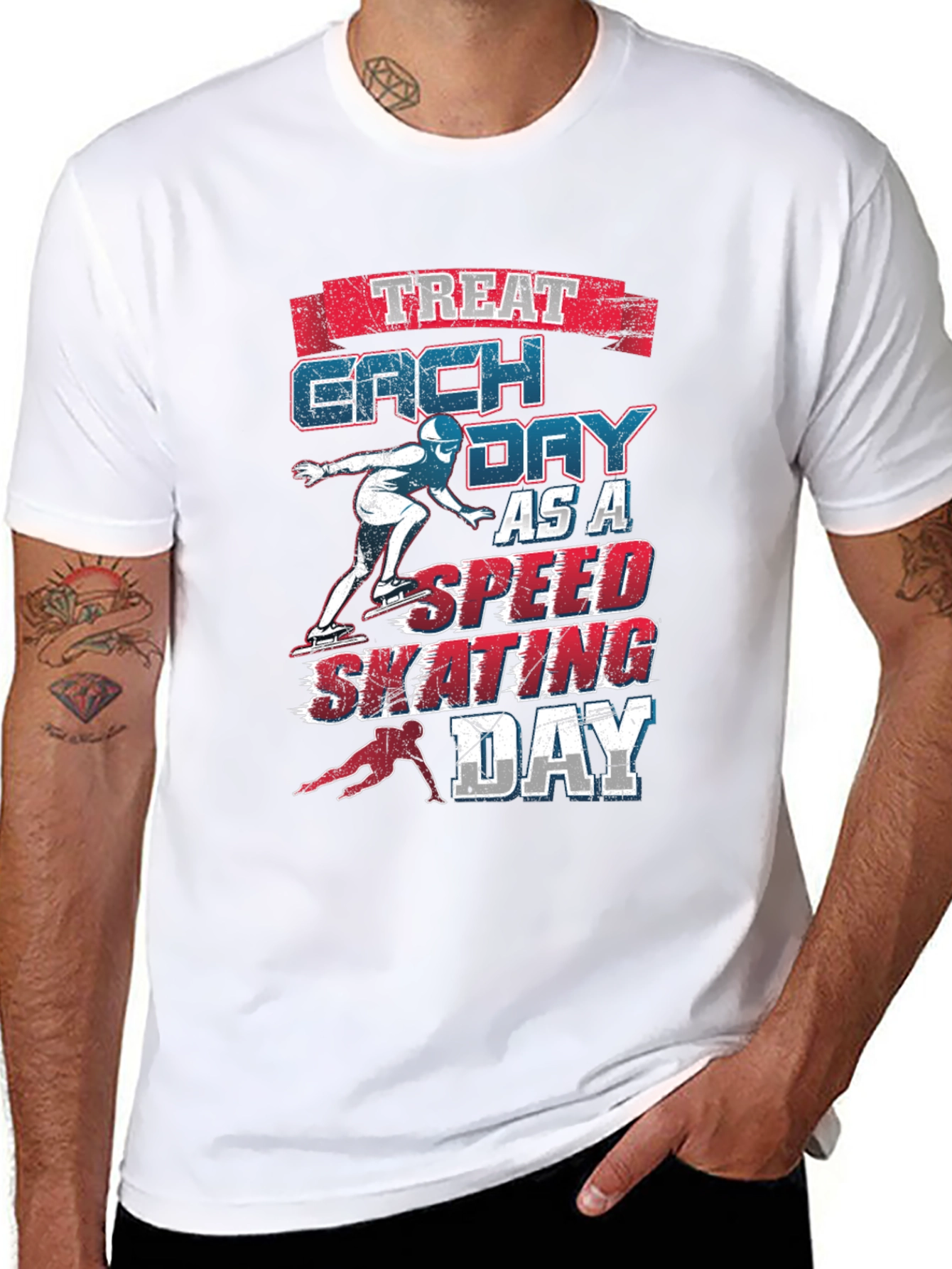 Speed Skating Day Graphic T-Shirt