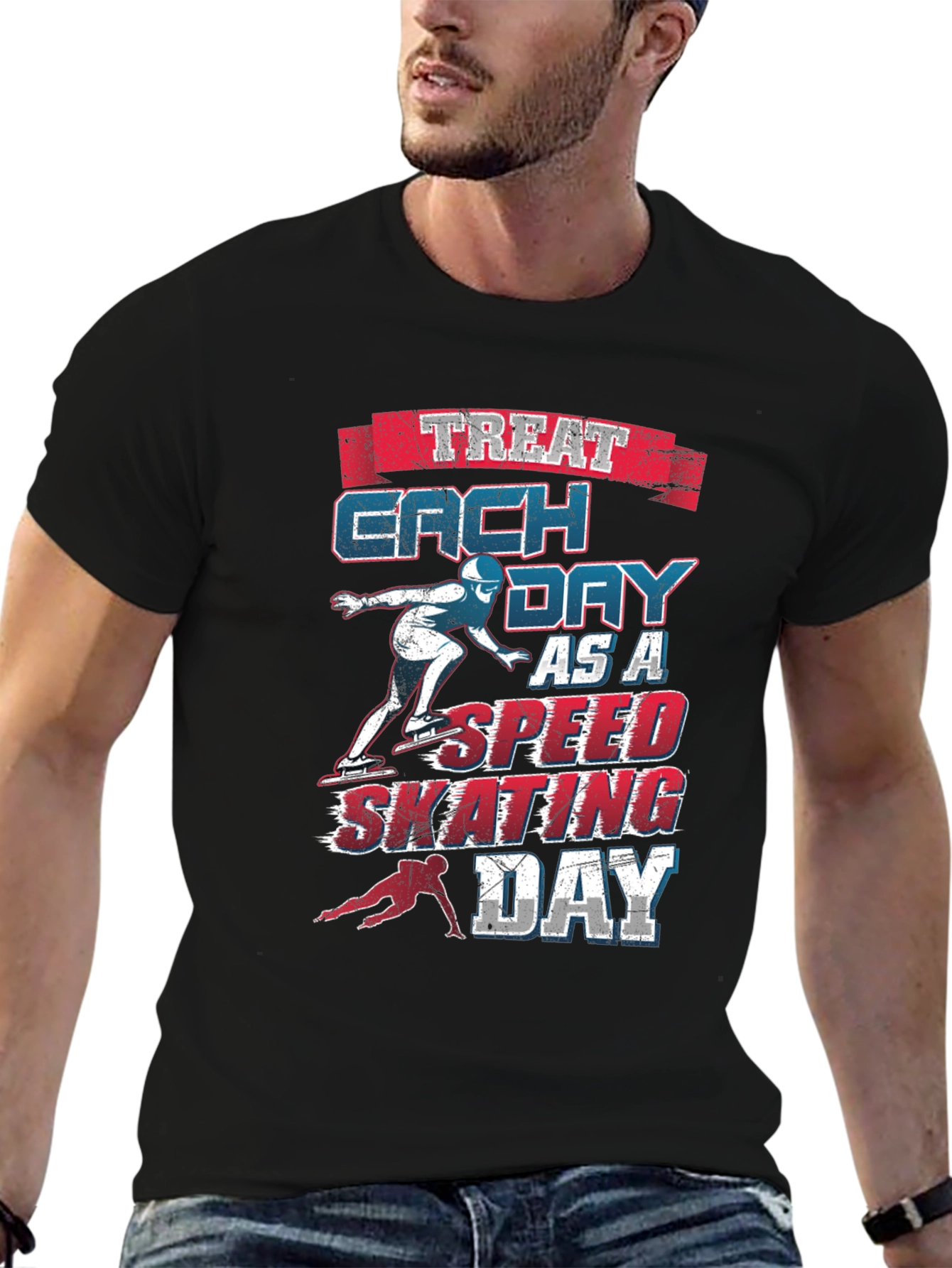 Speed Skating Day Graphic T-Shirt
