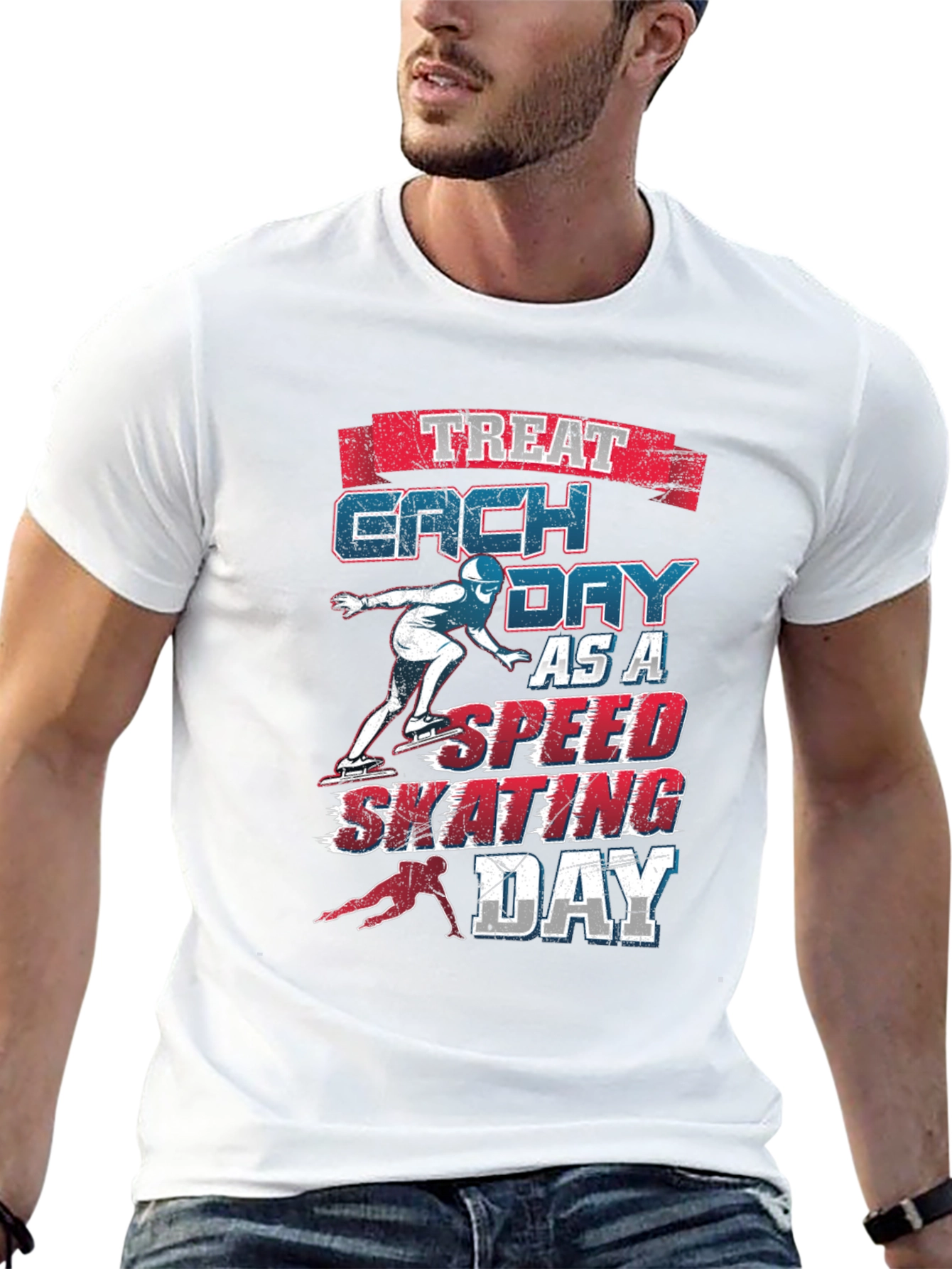 Speed Skating Day Graphic T-Shirt