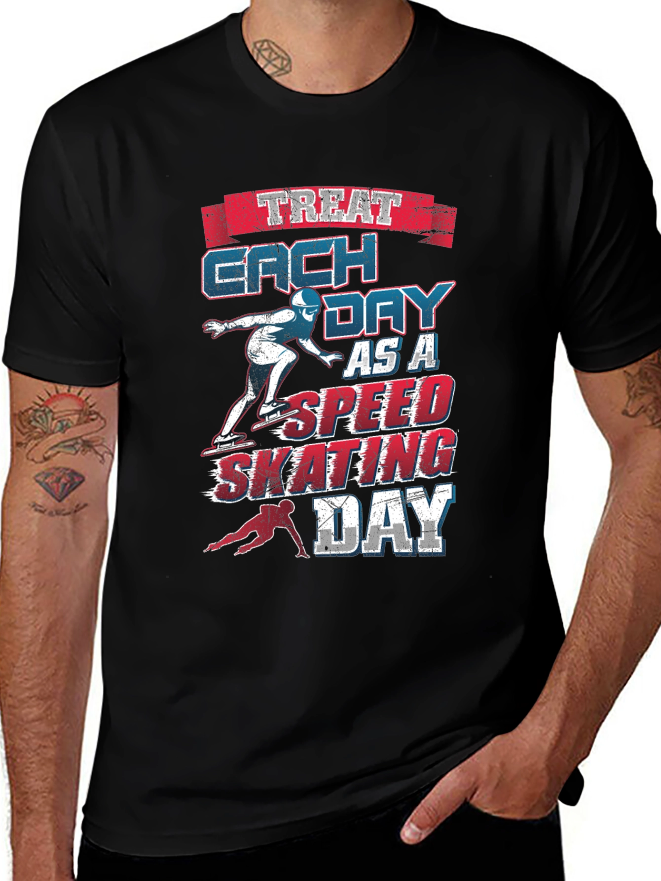 Speed Skating Day Graphic T-Shirt