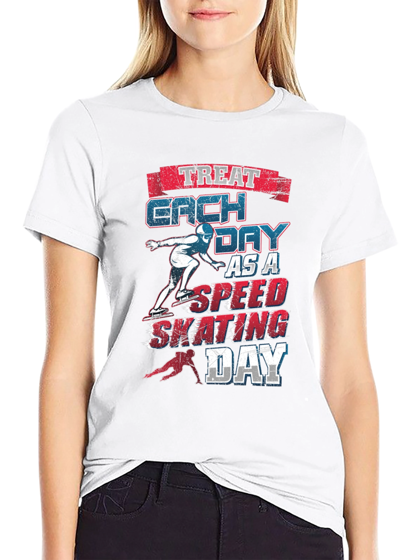 Speed Skating Day Graphic T-Shirt