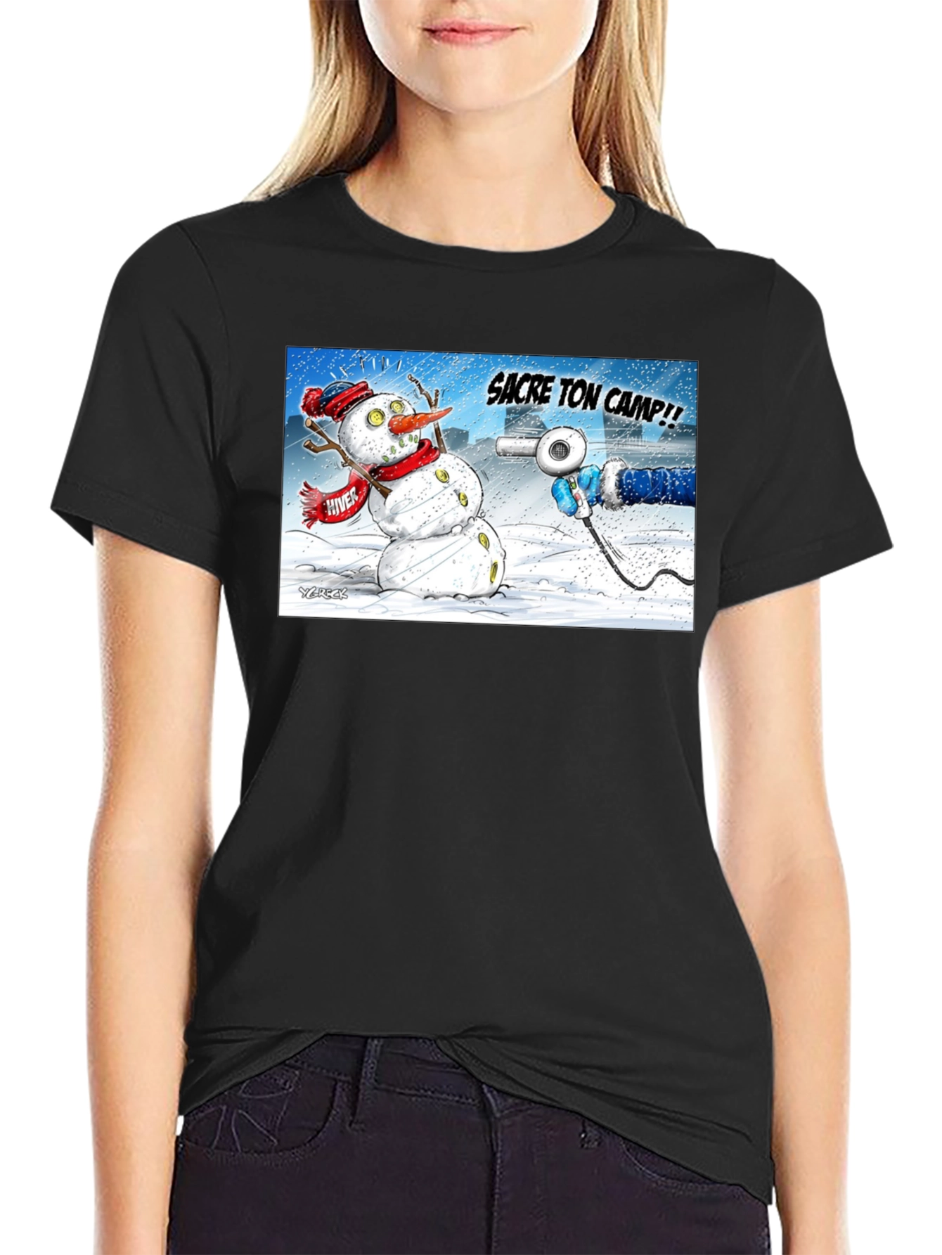 Funny Snowman Cartoon T-Shirt