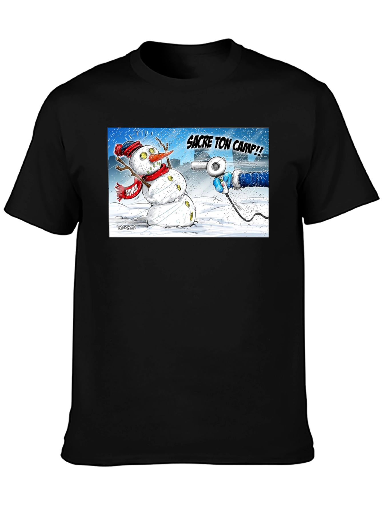 Funny Snowman Cartoon T-Shirt