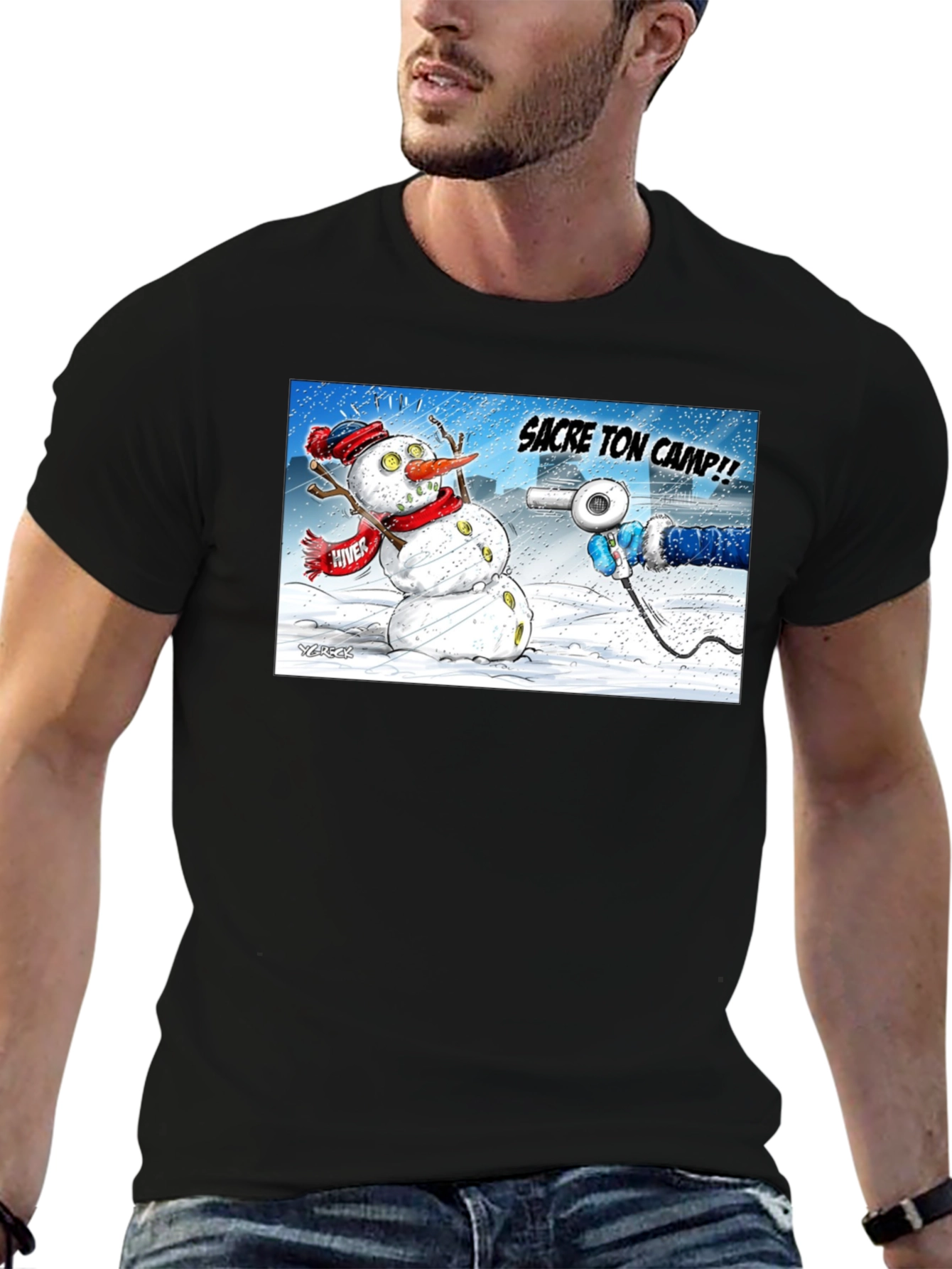 Funny Snowman Cartoon T-Shirt