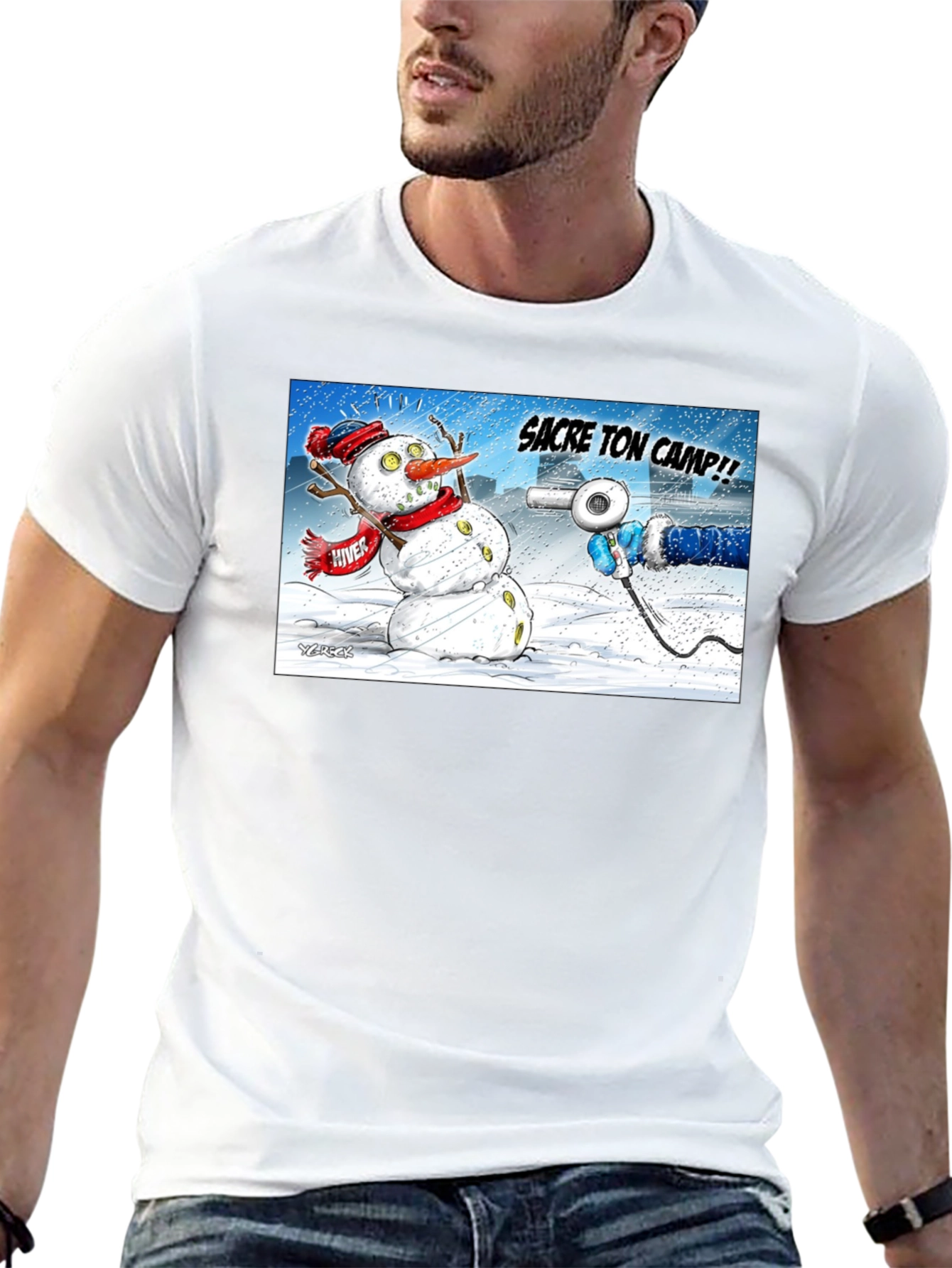 Funny Snowman Cartoon T-Shirt