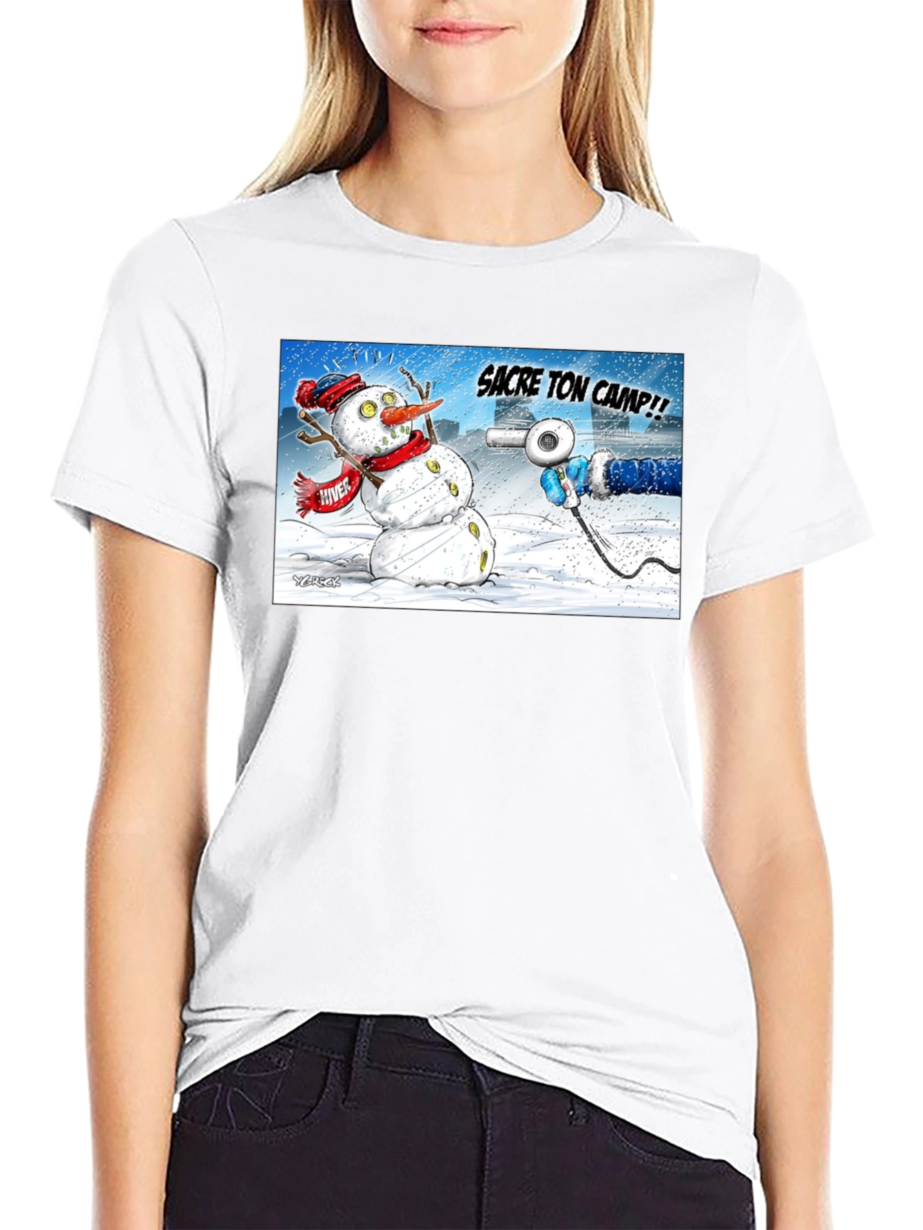 Funny Snowman Cartoon T-Shirt