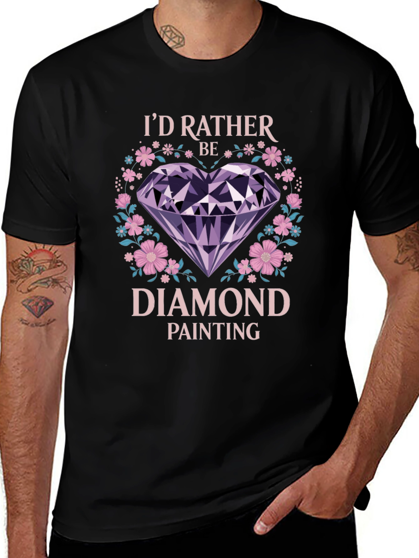 Id Rather Be Diamond Painting T-Shirt