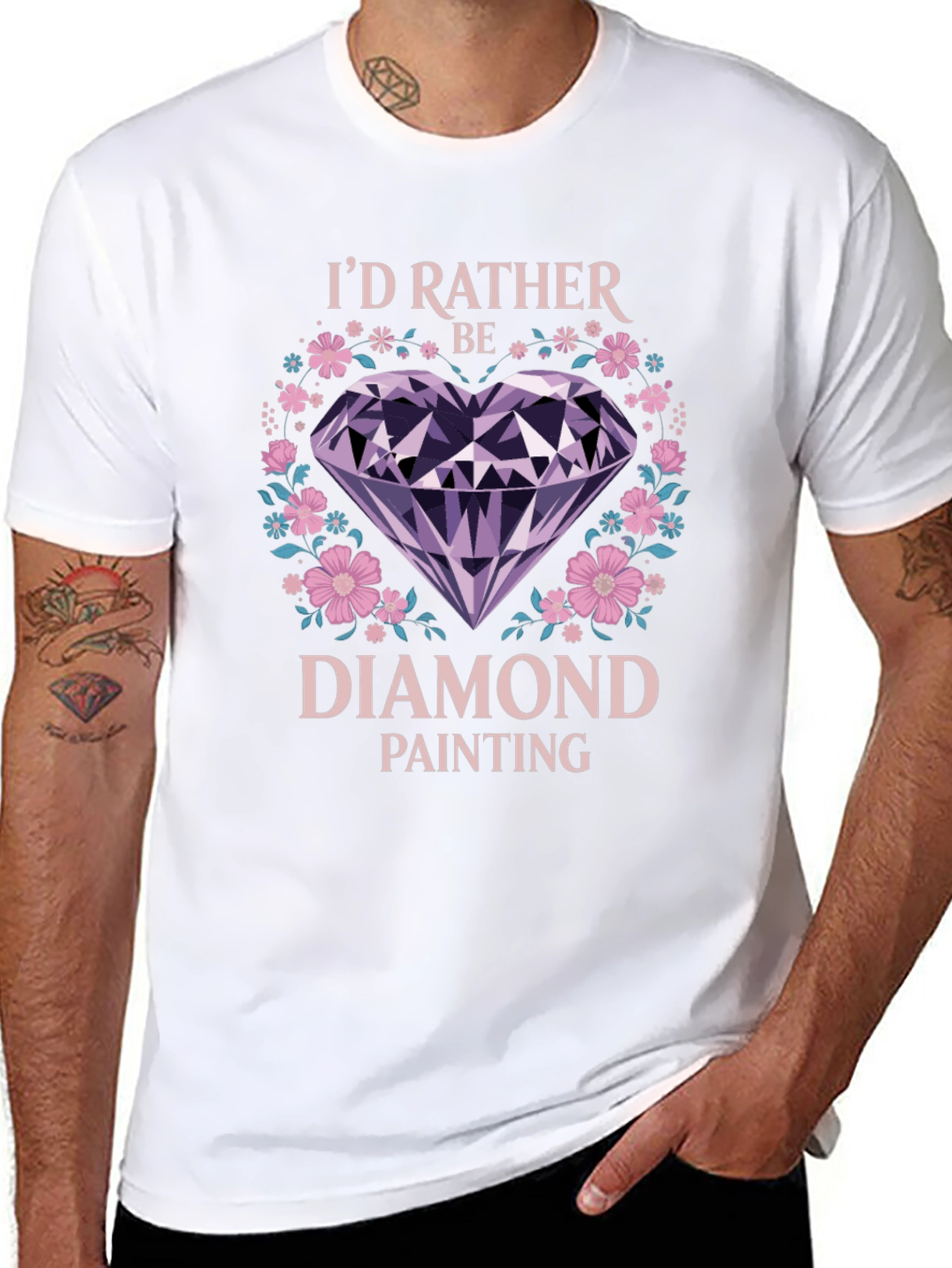 Id Rather Be Diamond Painting T-Shirt