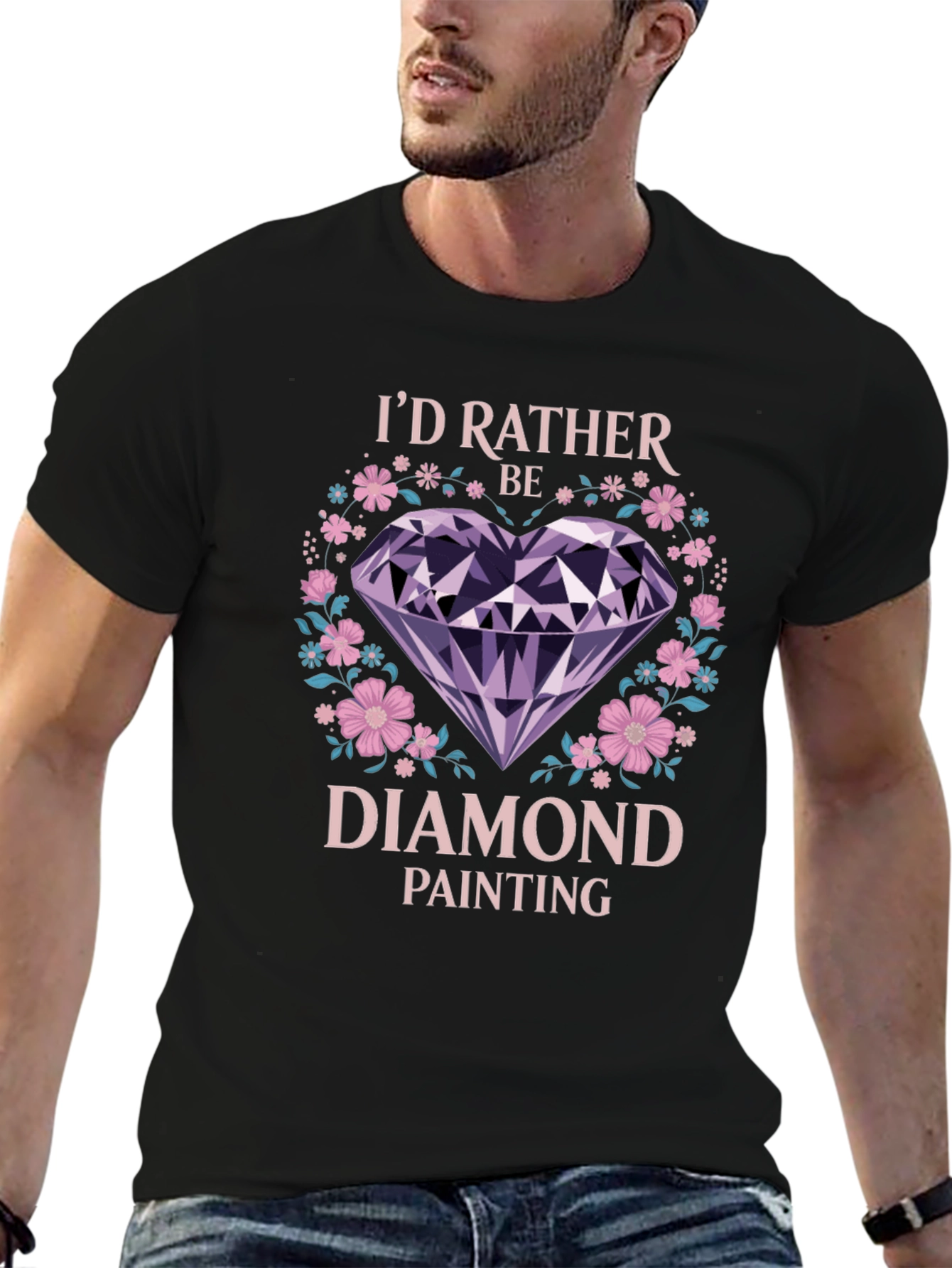 Id Rather Be Diamond Painting T-Shirt