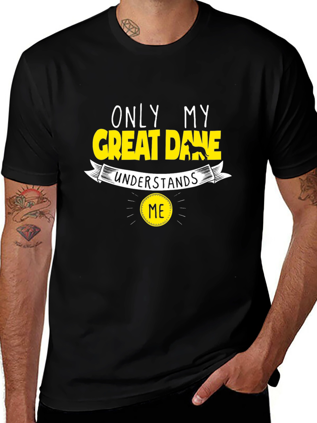 Great Dane Lover Black T-Shirt