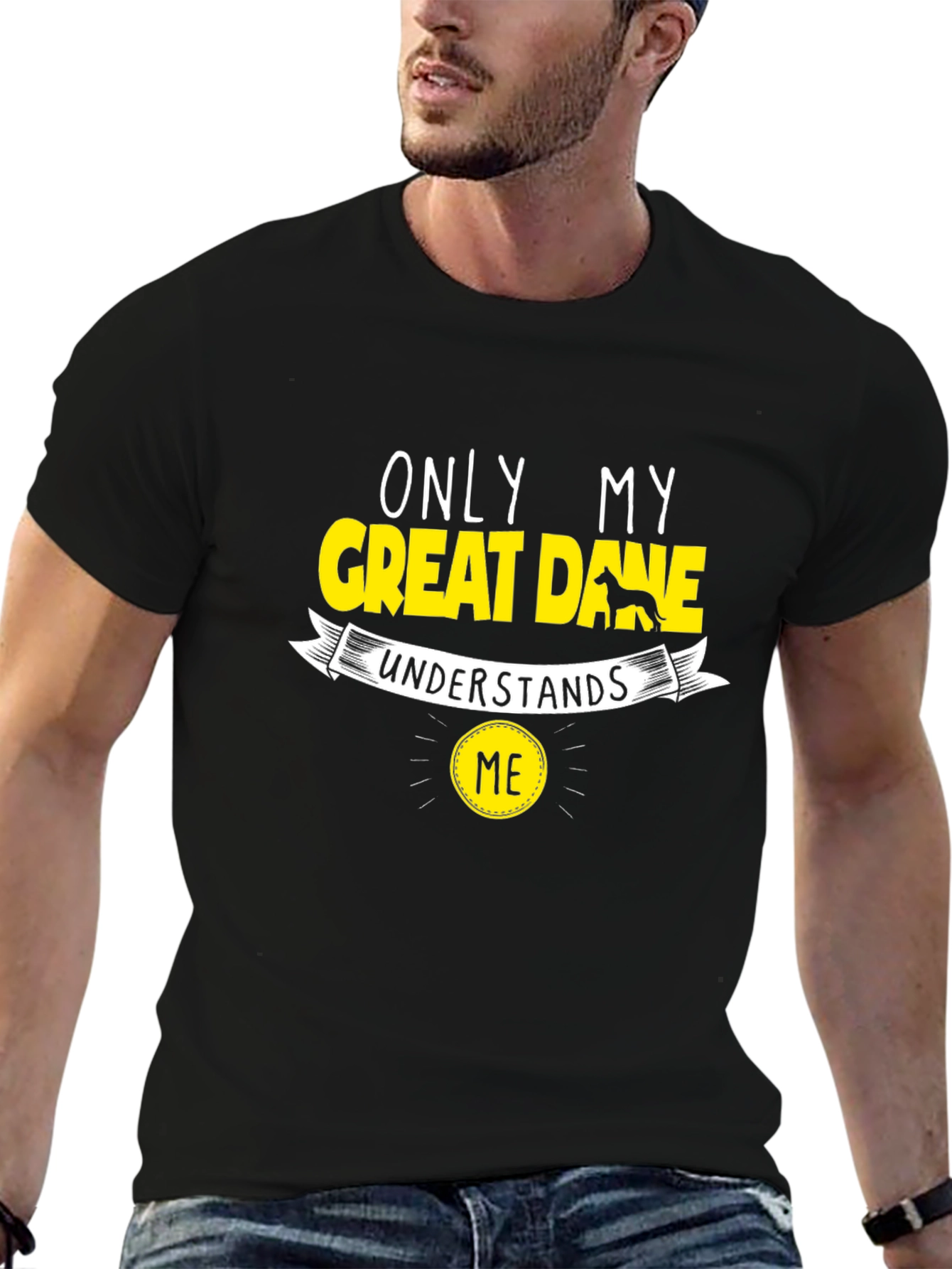 Great Dane Lover Black T-Shirt