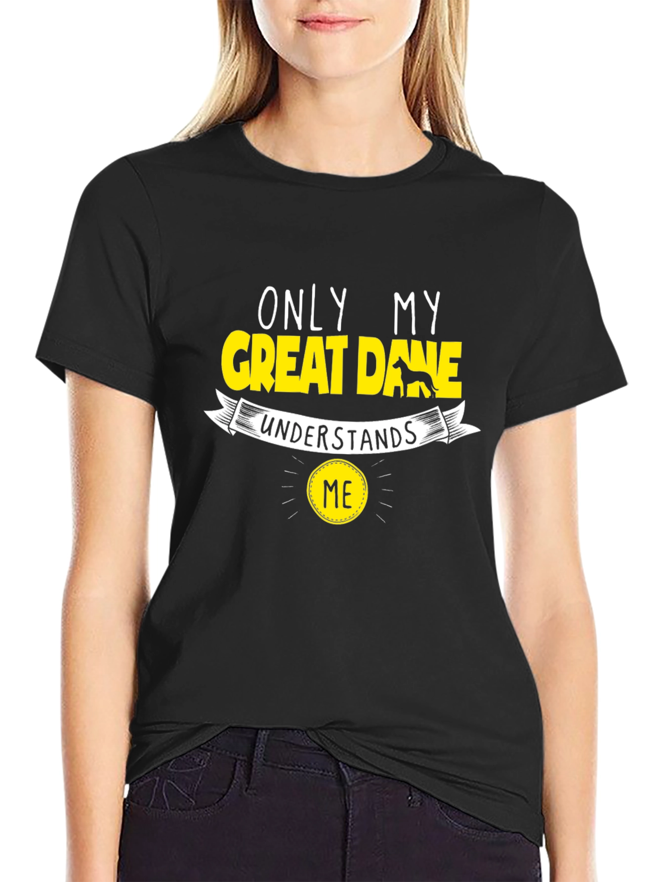 Great Dane Lover Black T-Shirt