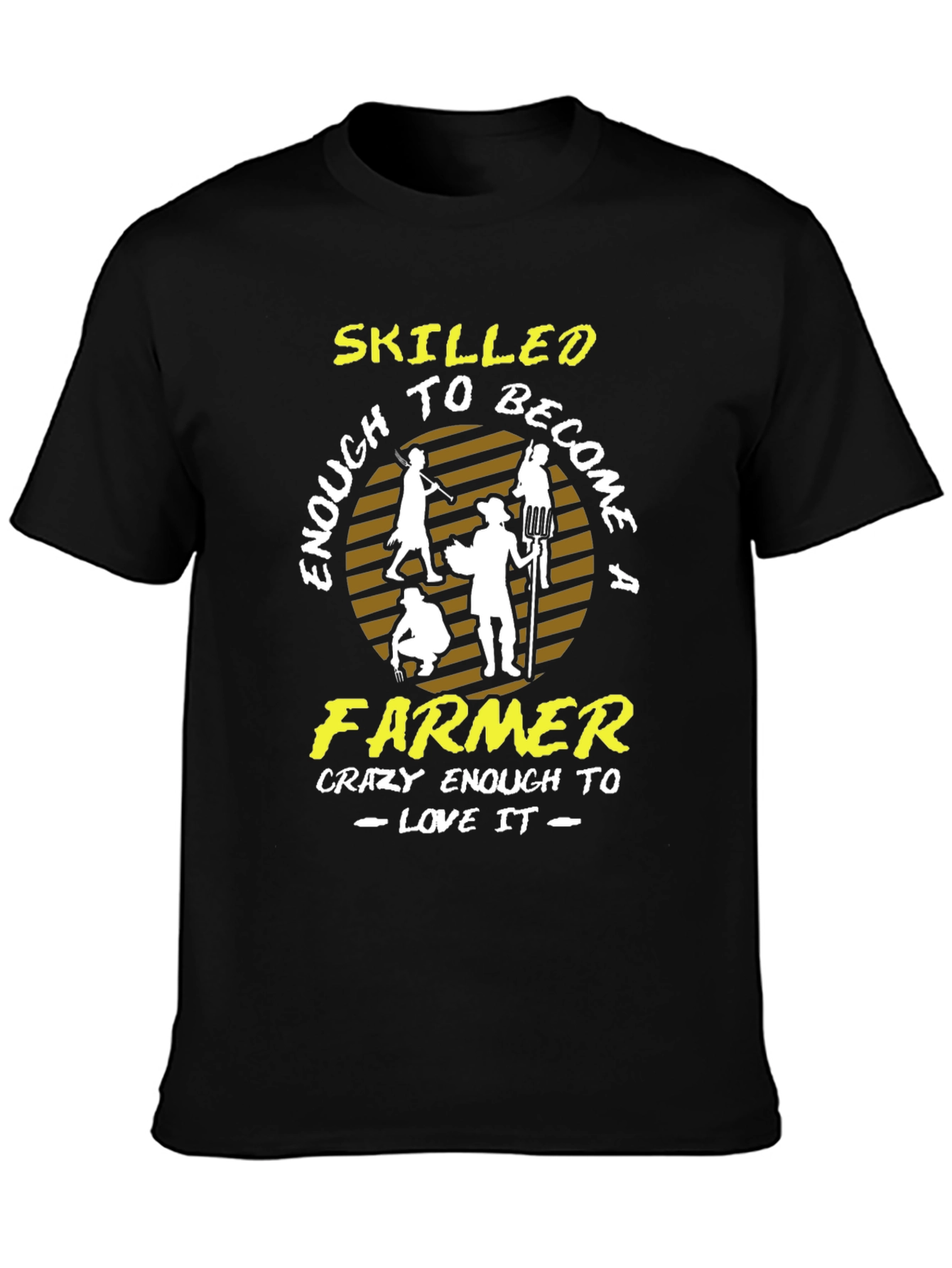 Skilled Farmer Graphic Tee - Black Cotton