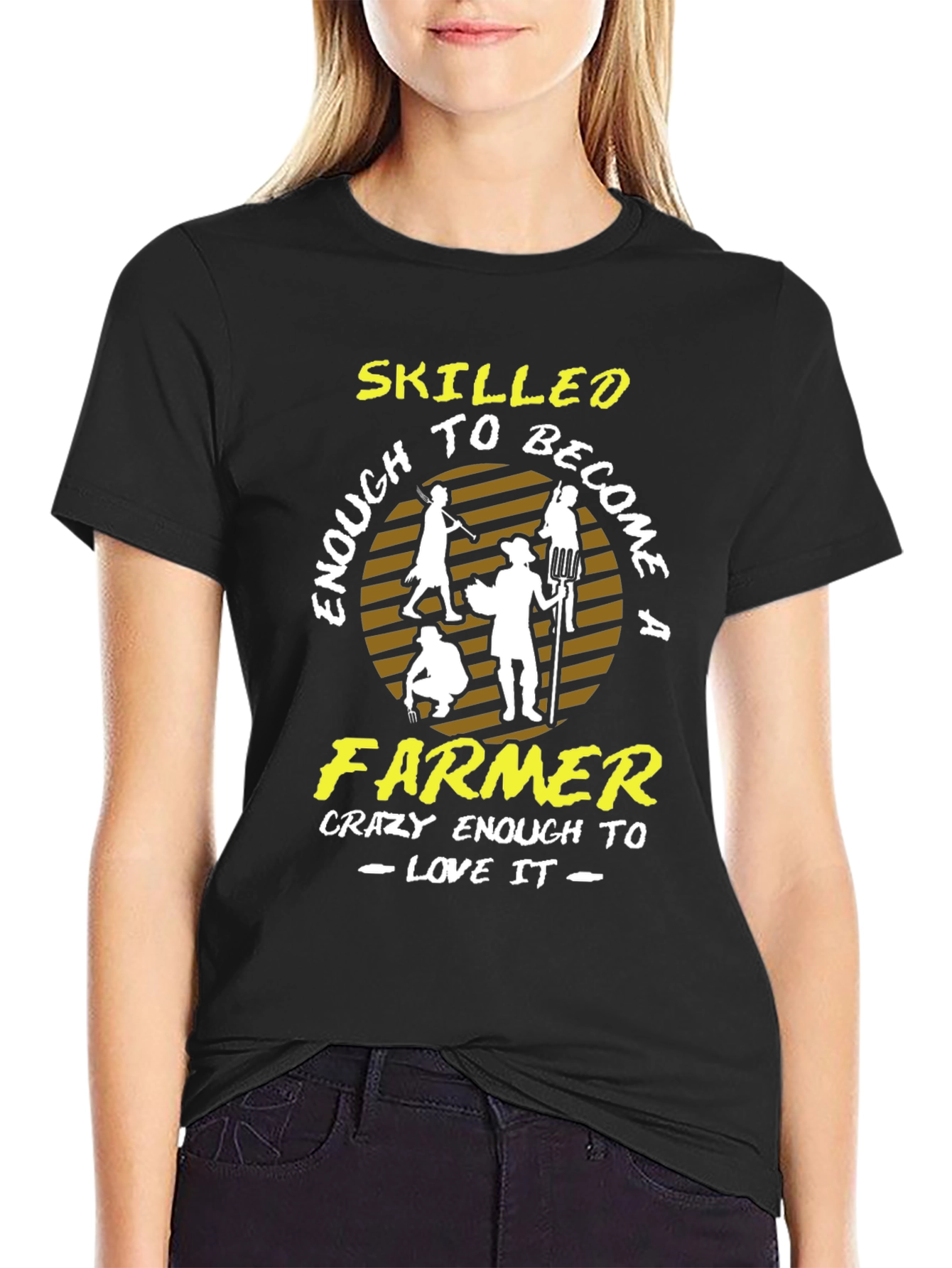 Skilled Farmer Graphic Tee - Black Cotton