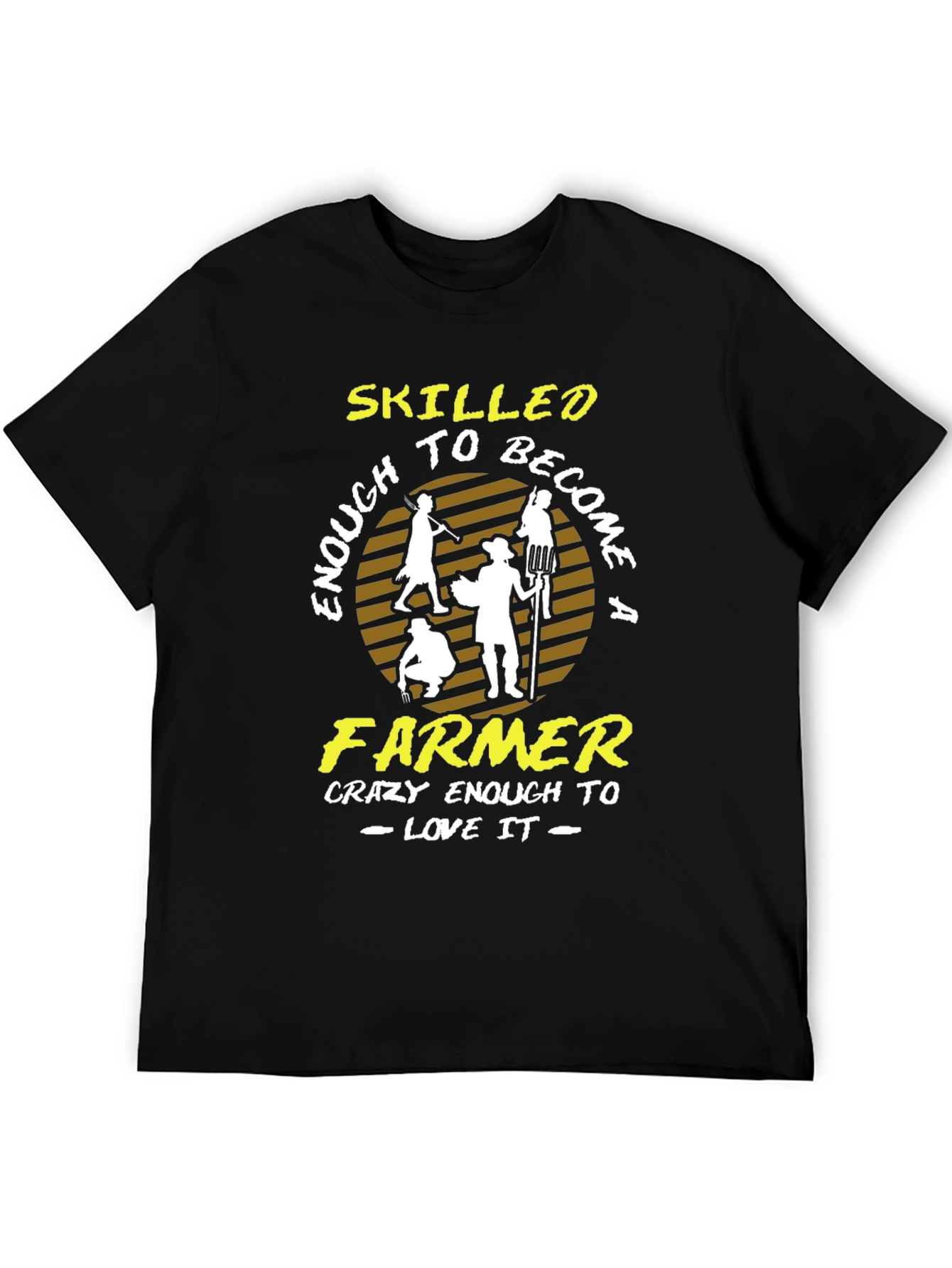 Skilled Farmer Graphic Tee - Black Cotton