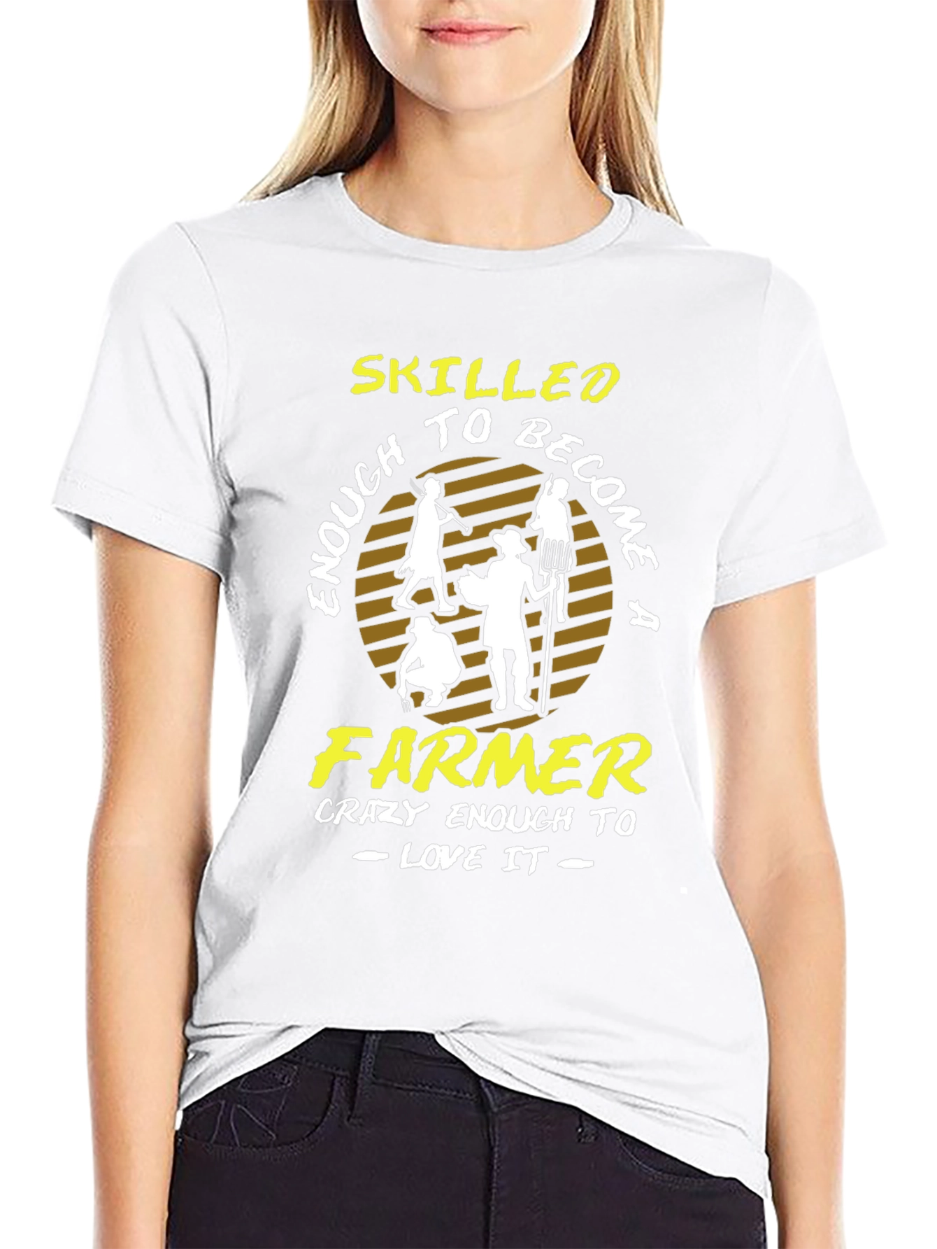 Skilled Farmer Graphic Tee - Black Cotton