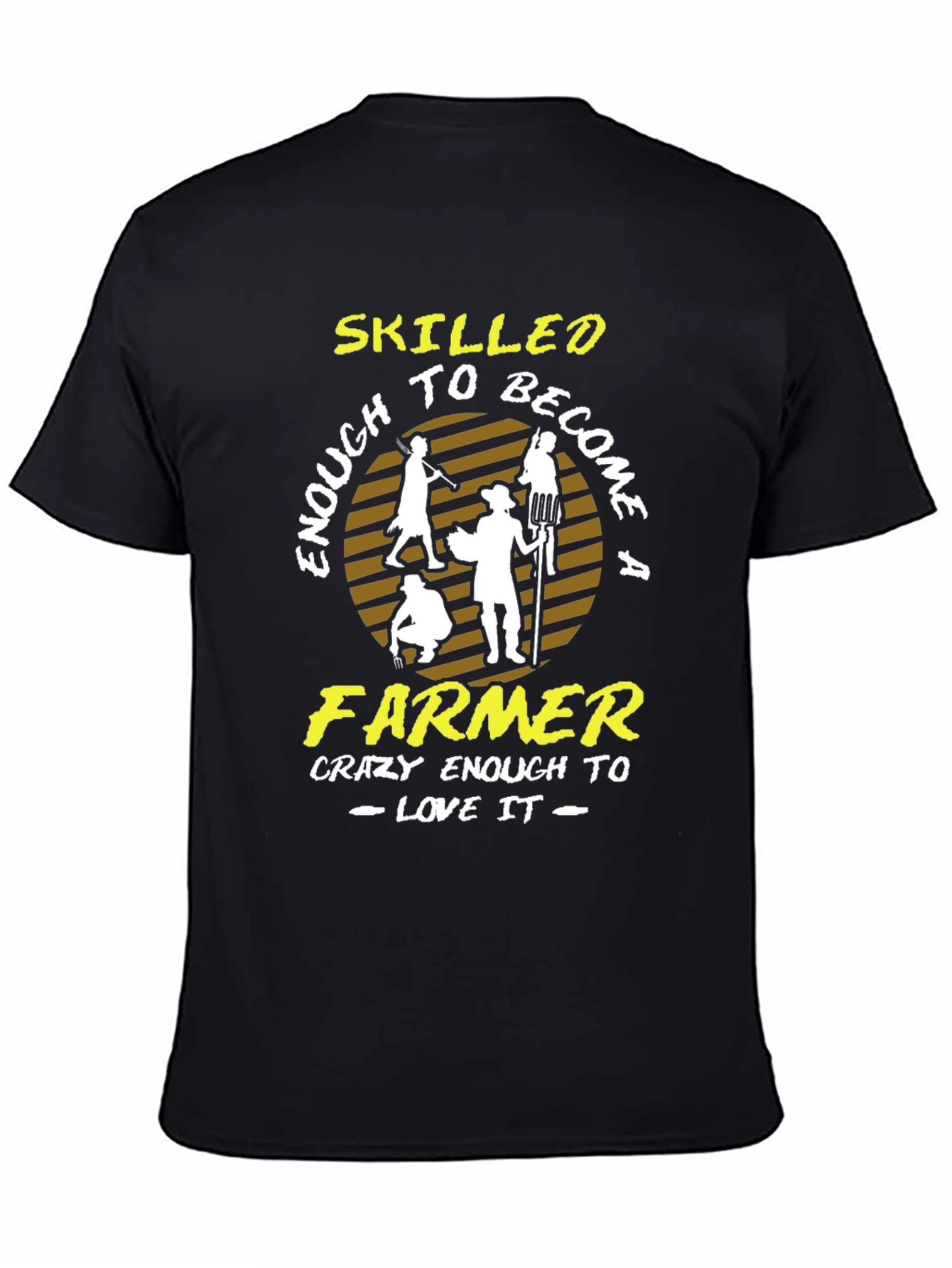 Skilled Farmer Graphic Tee - Black Cotton