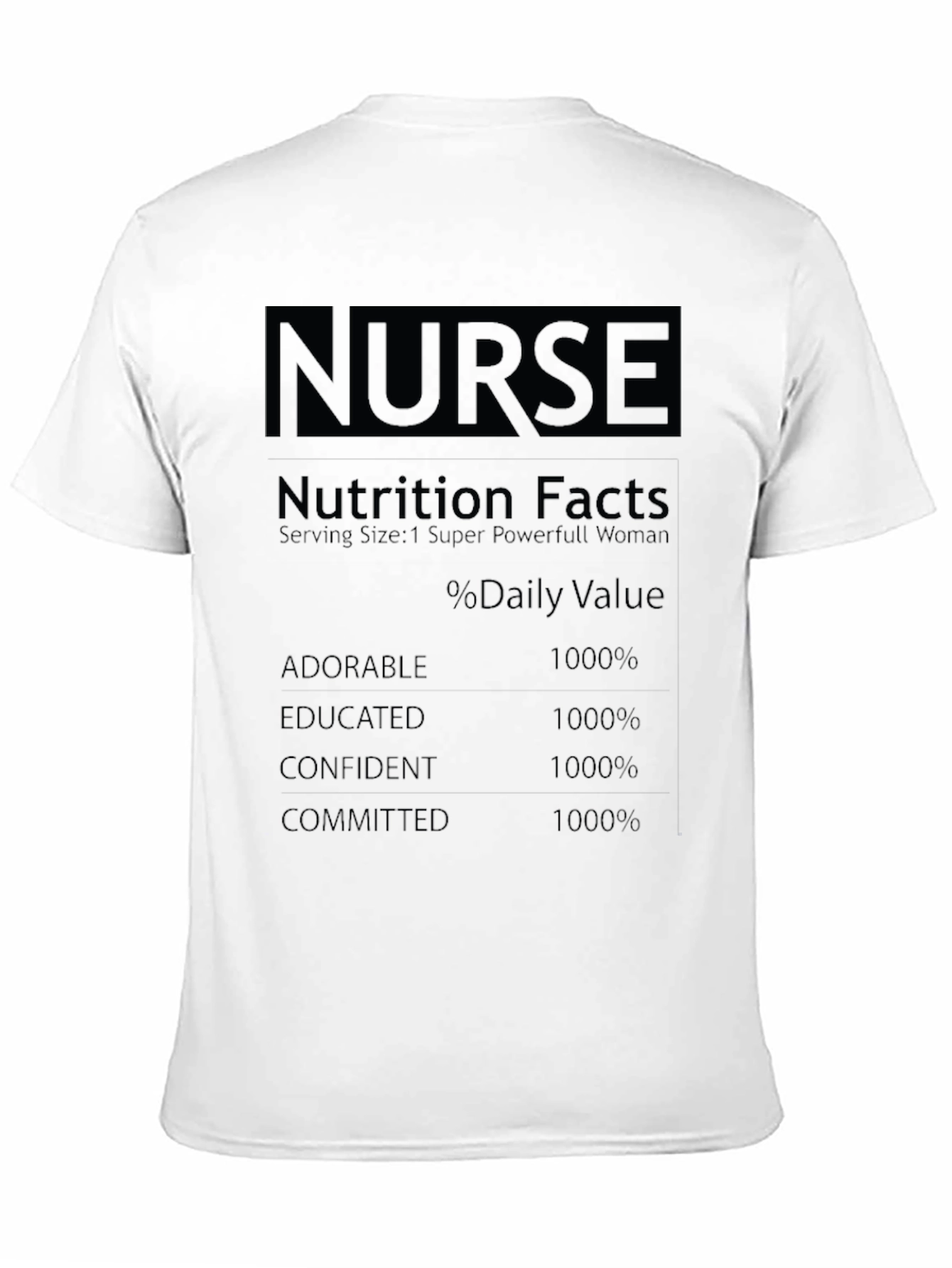 Nurse Nutrition Facts T-Shirt