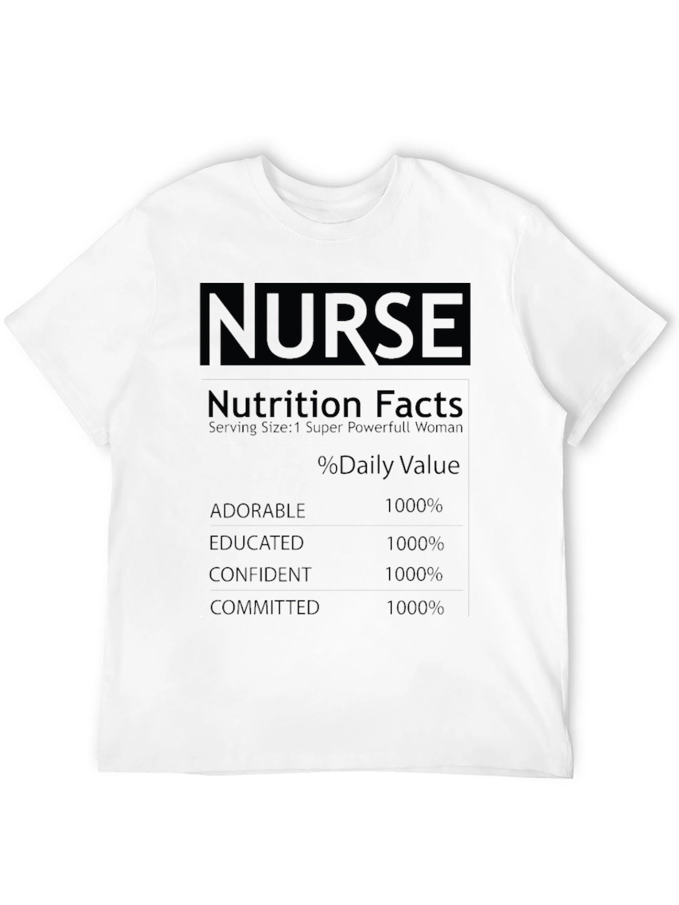 Nurse Nutrition Facts T-Shirt