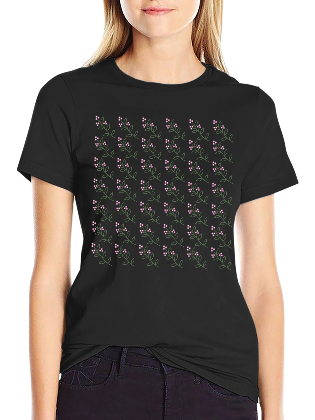 Berry Vine T-Shirt - Black