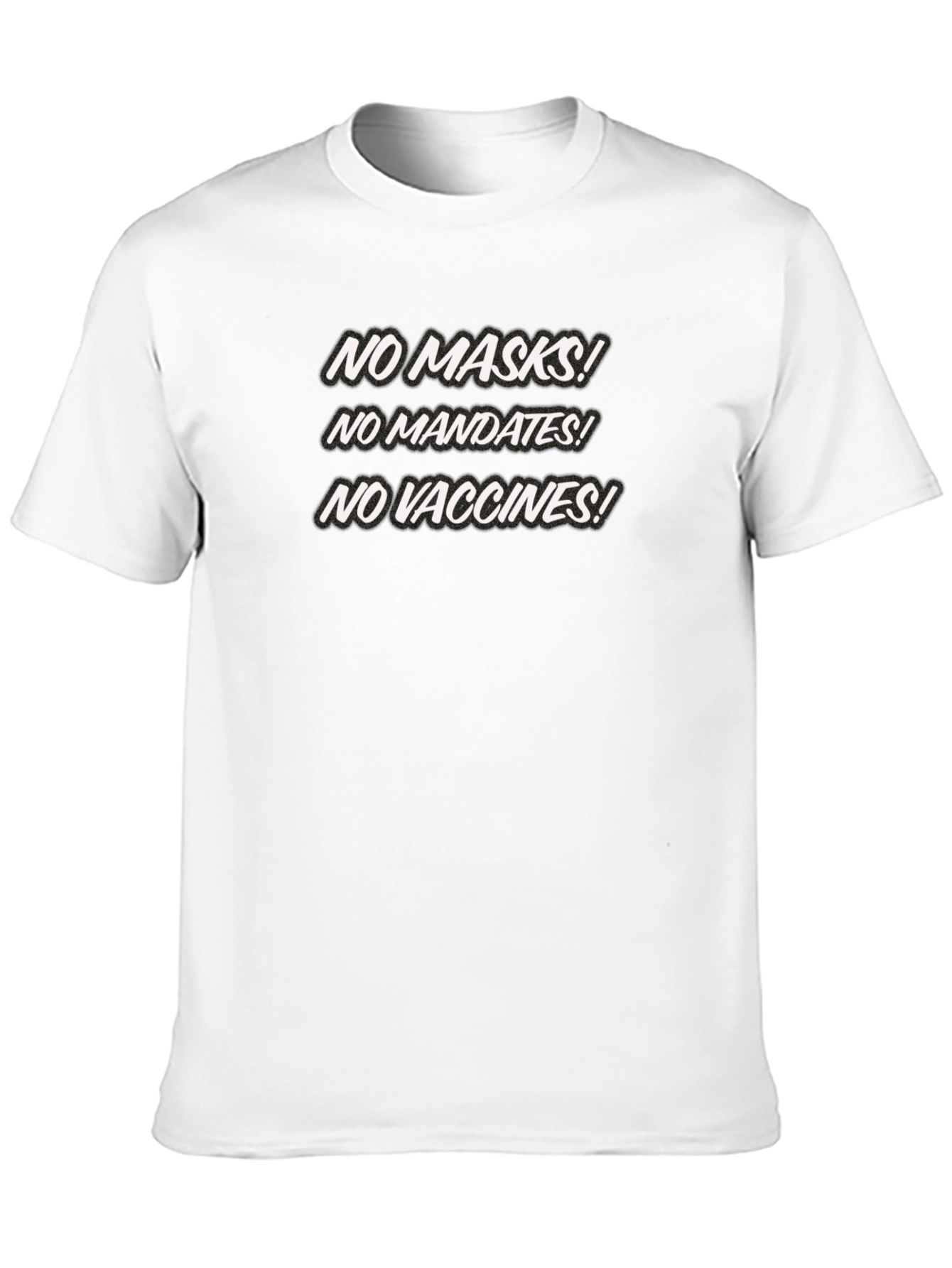 No Masks Mandates Vaccines Black T-Shirt