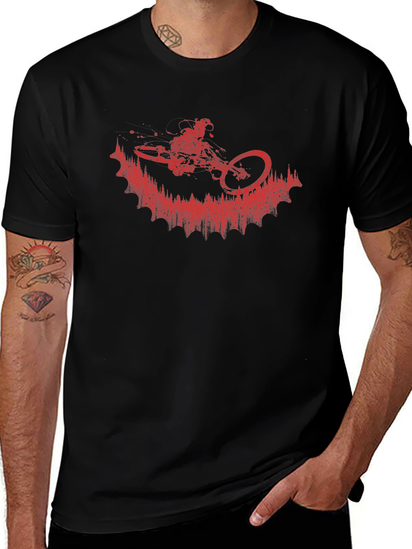 Mountain Bike Silhouette Graphic Tee - Ride in Style!