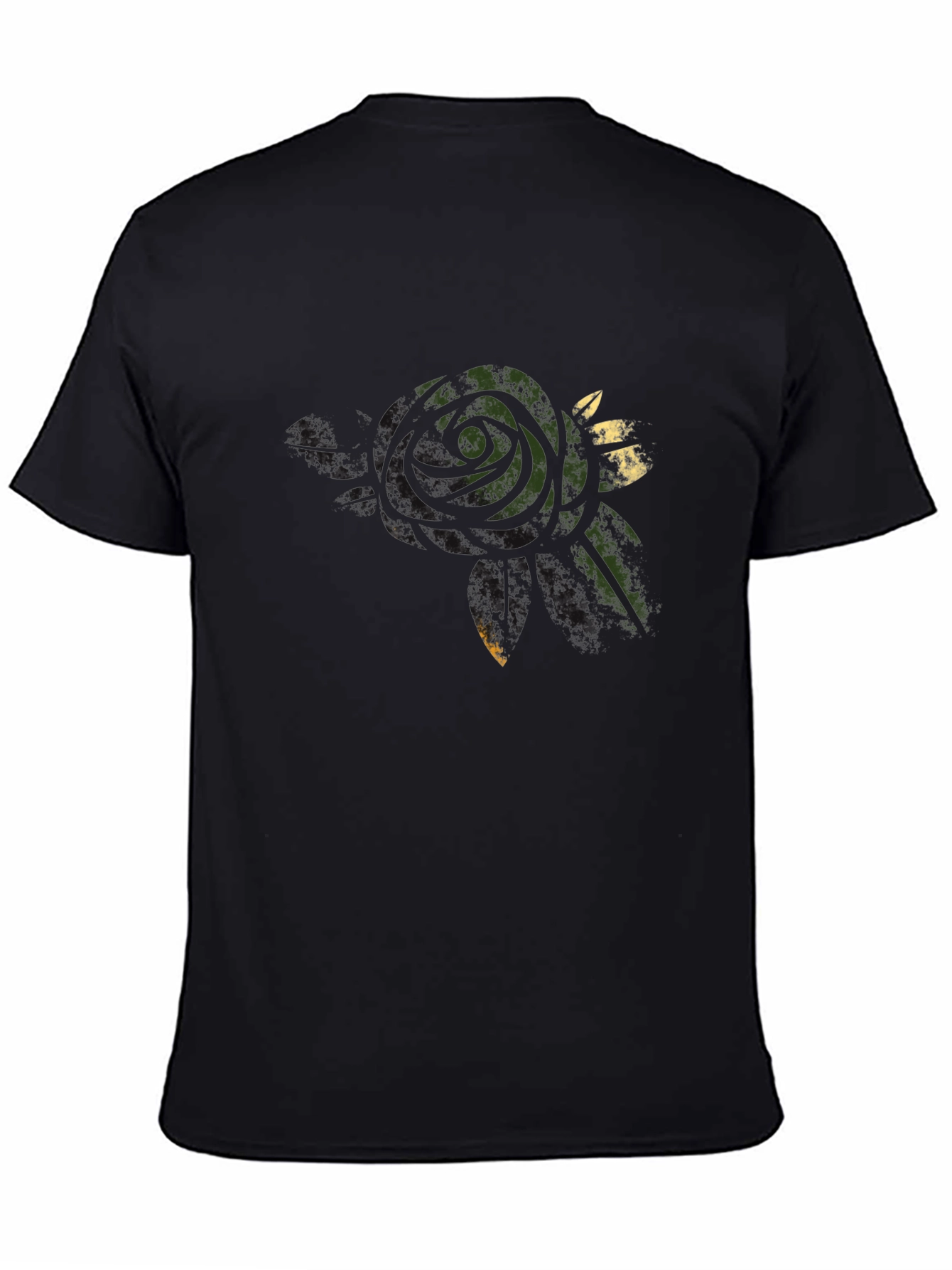 Rose Graphic Black T-Shirt