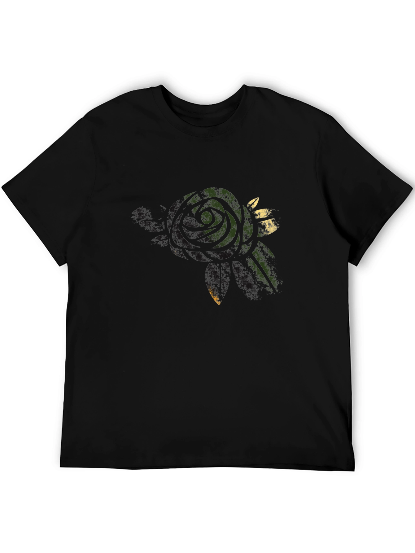 Rose Graphic Black T-Shirt
