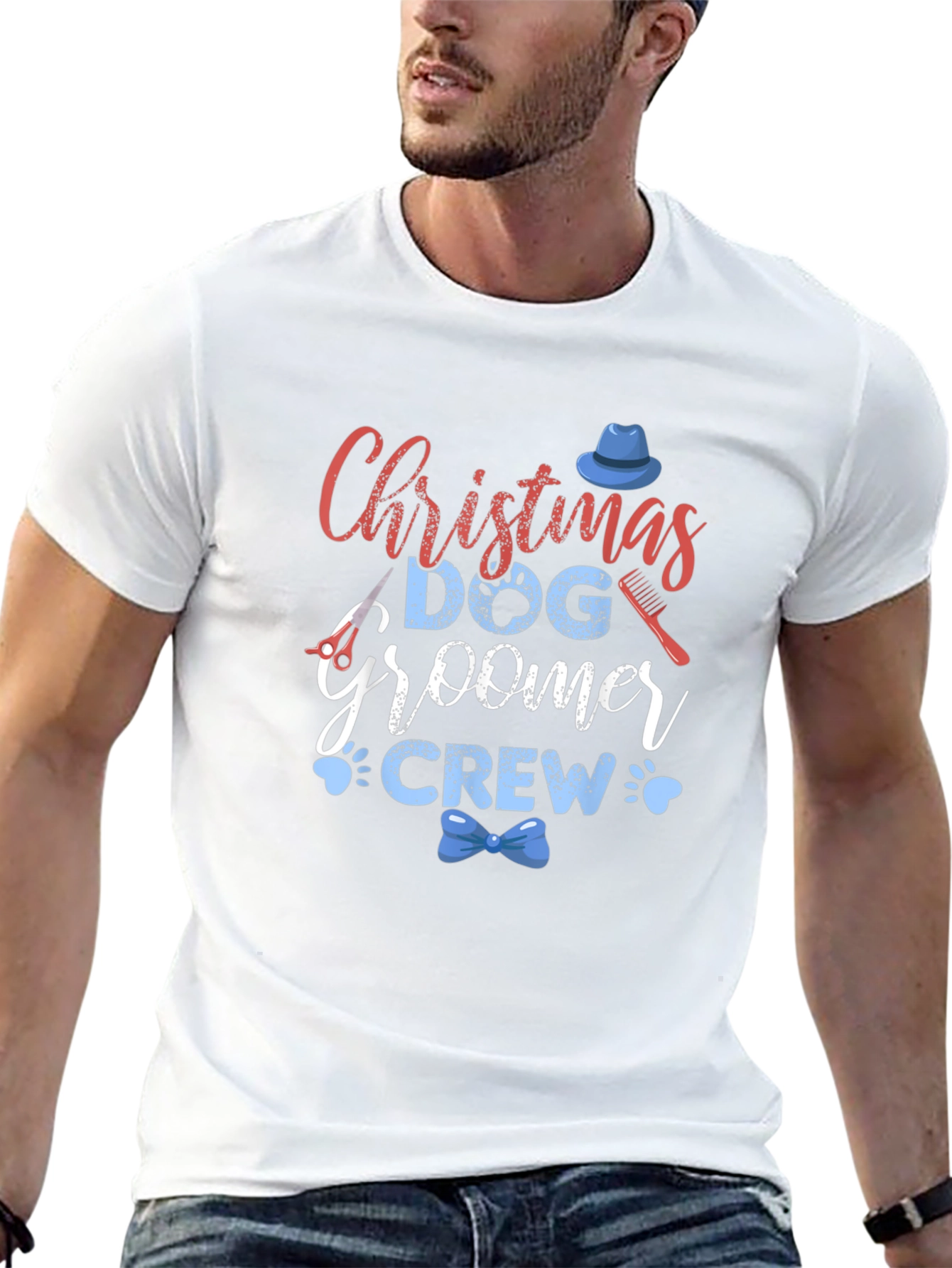 Christmas Dog Groomer Crew T-Shirt