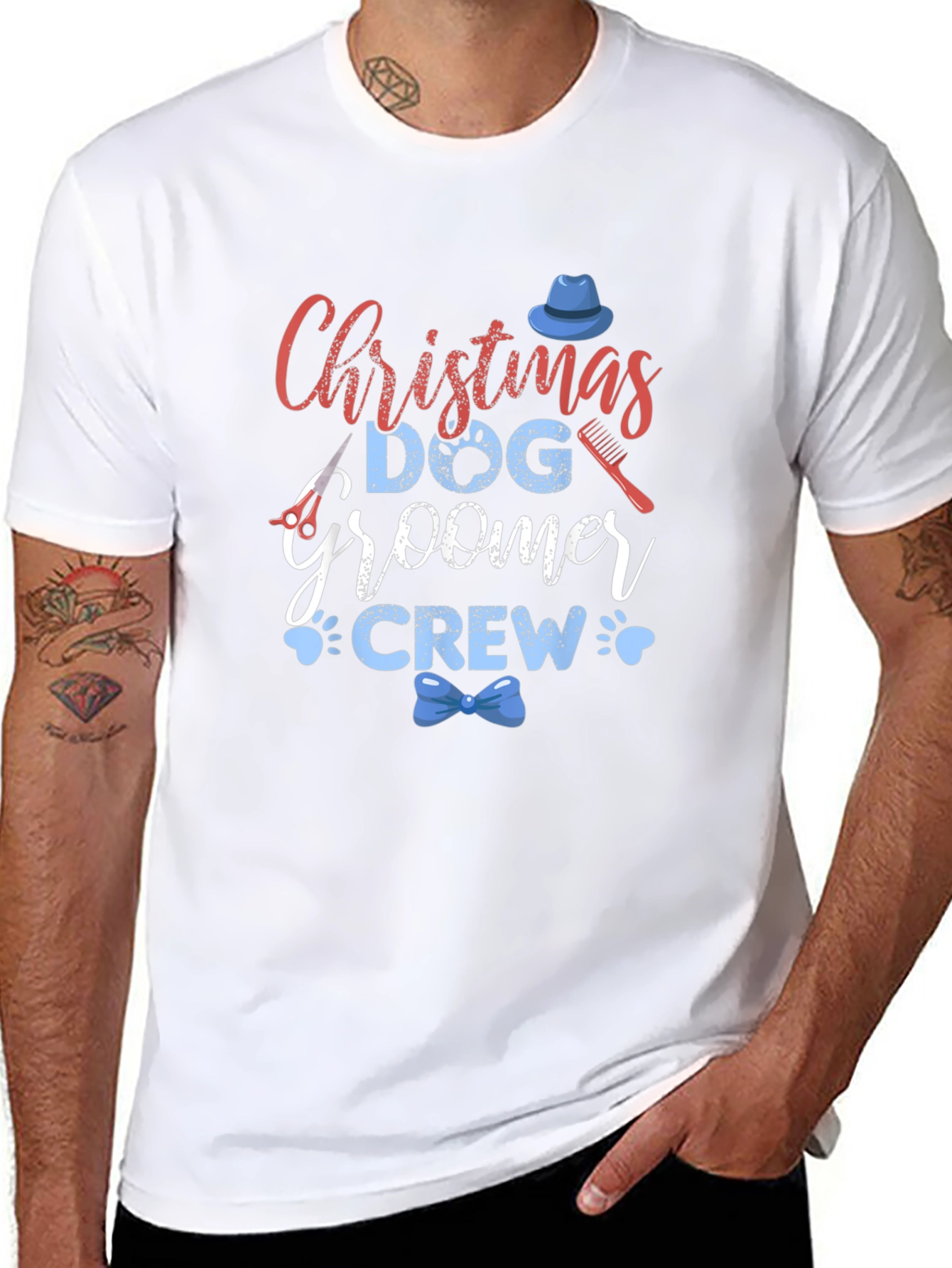 Christmas Dog Groomer Crew T-Shirt