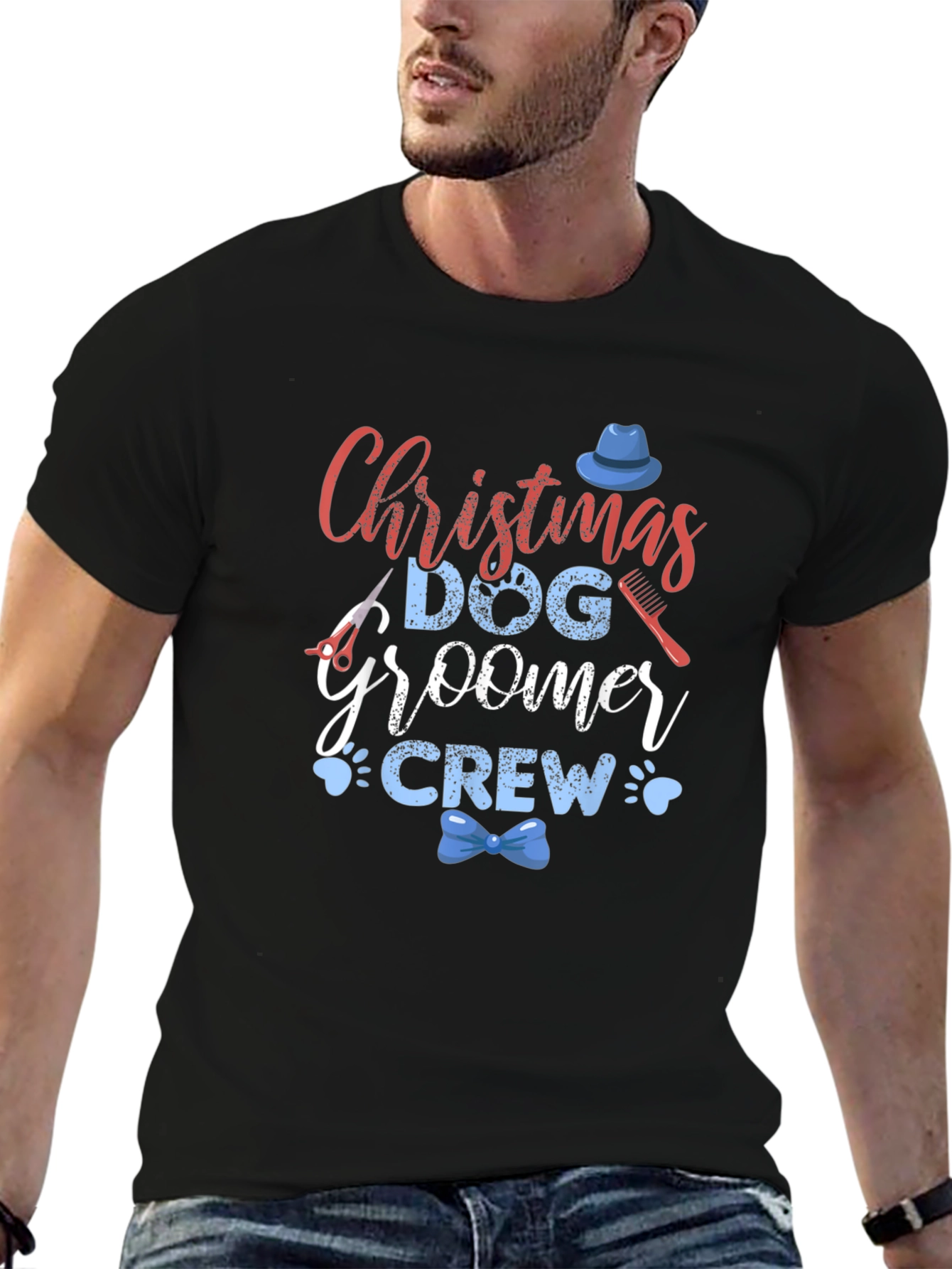 Christmas Dog Groomer Crew T-Shirt
