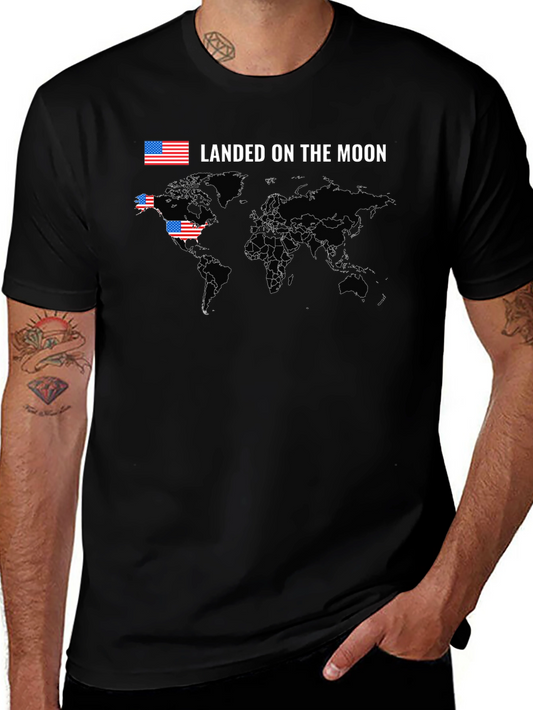 USA Landed on the Moon Graphic T-Shirt